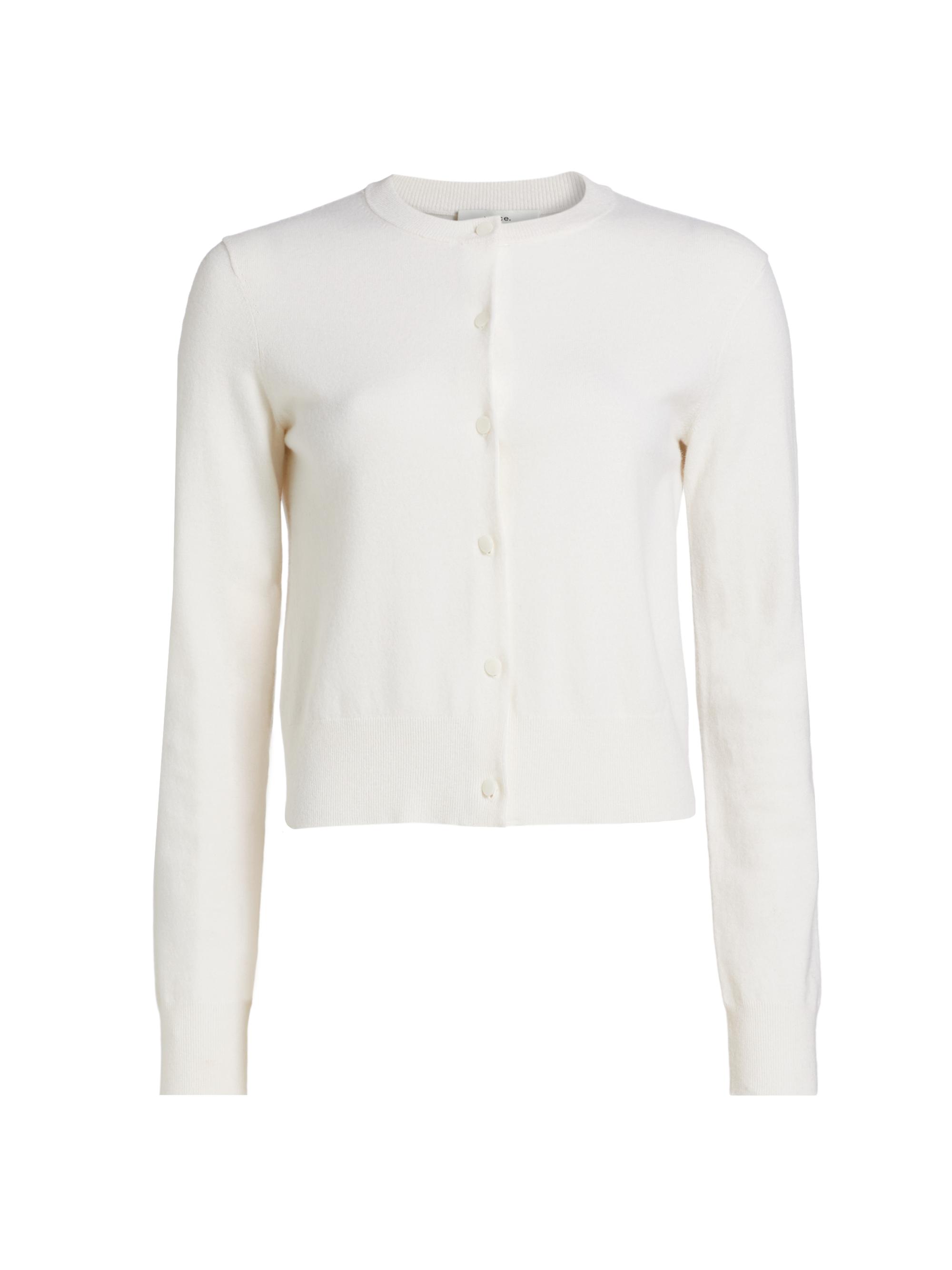 Vince Women's Wool-Cashmere Cardigan - Off White