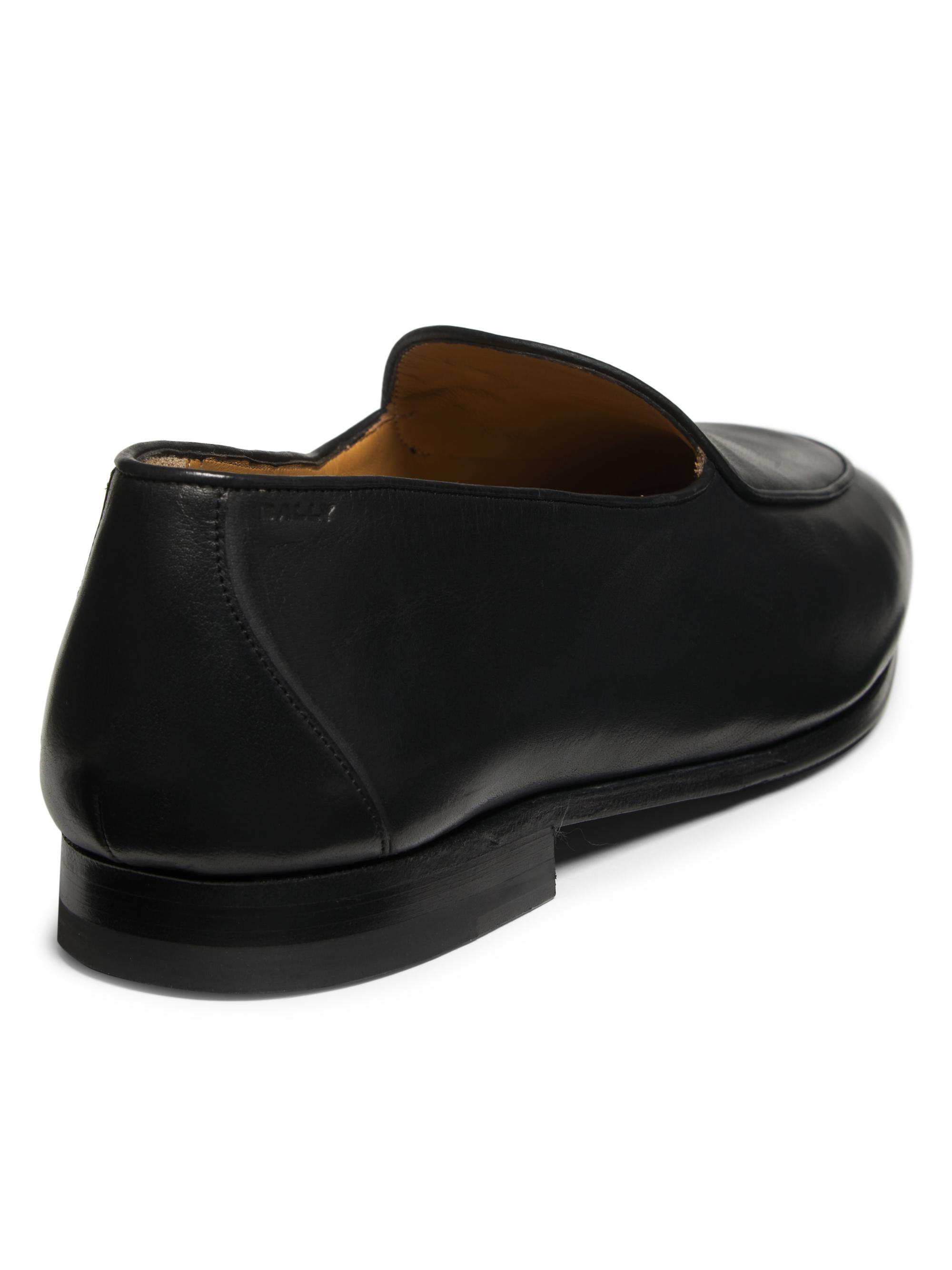 Bally Leather Slip-On Loafers | Saks Fifth Avenue display picture 3