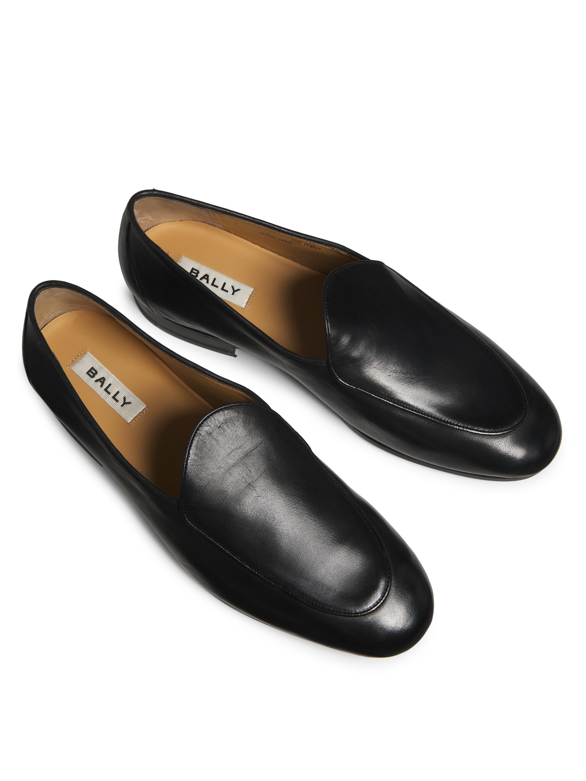 Bally Leather Slip-On Loafers | Saks Fifth Avenue display picture 2
