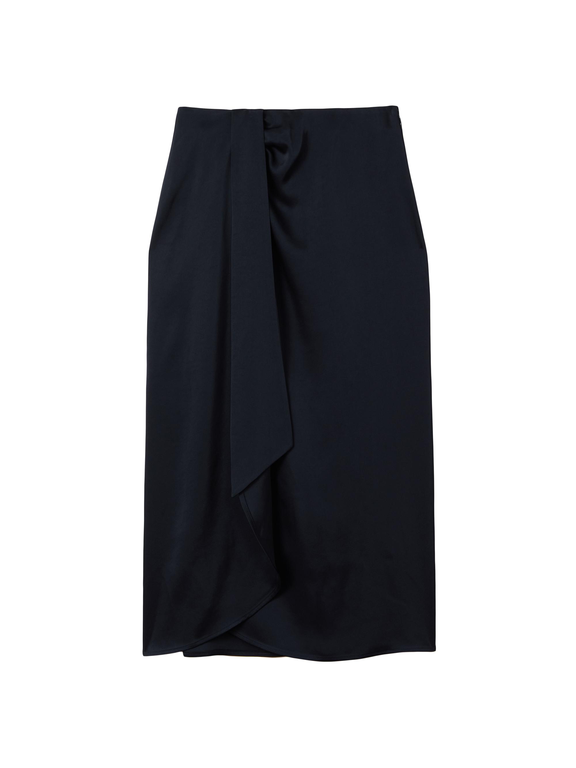 Reiss Women's Bella Draped Tie-Waist Midi-Skirt - Navy