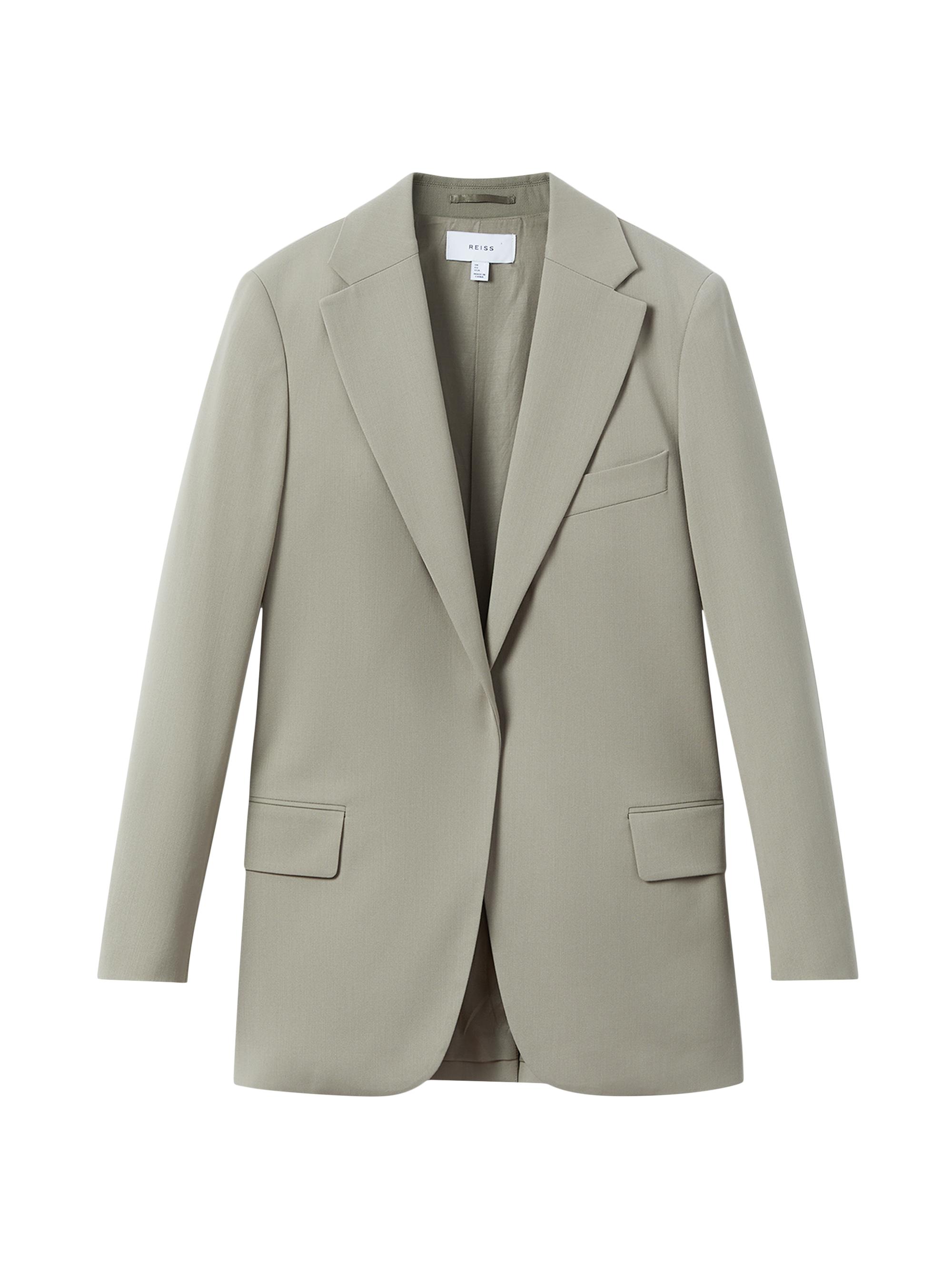Reiss Women's Whitley Single-Breasted Blazer - Green