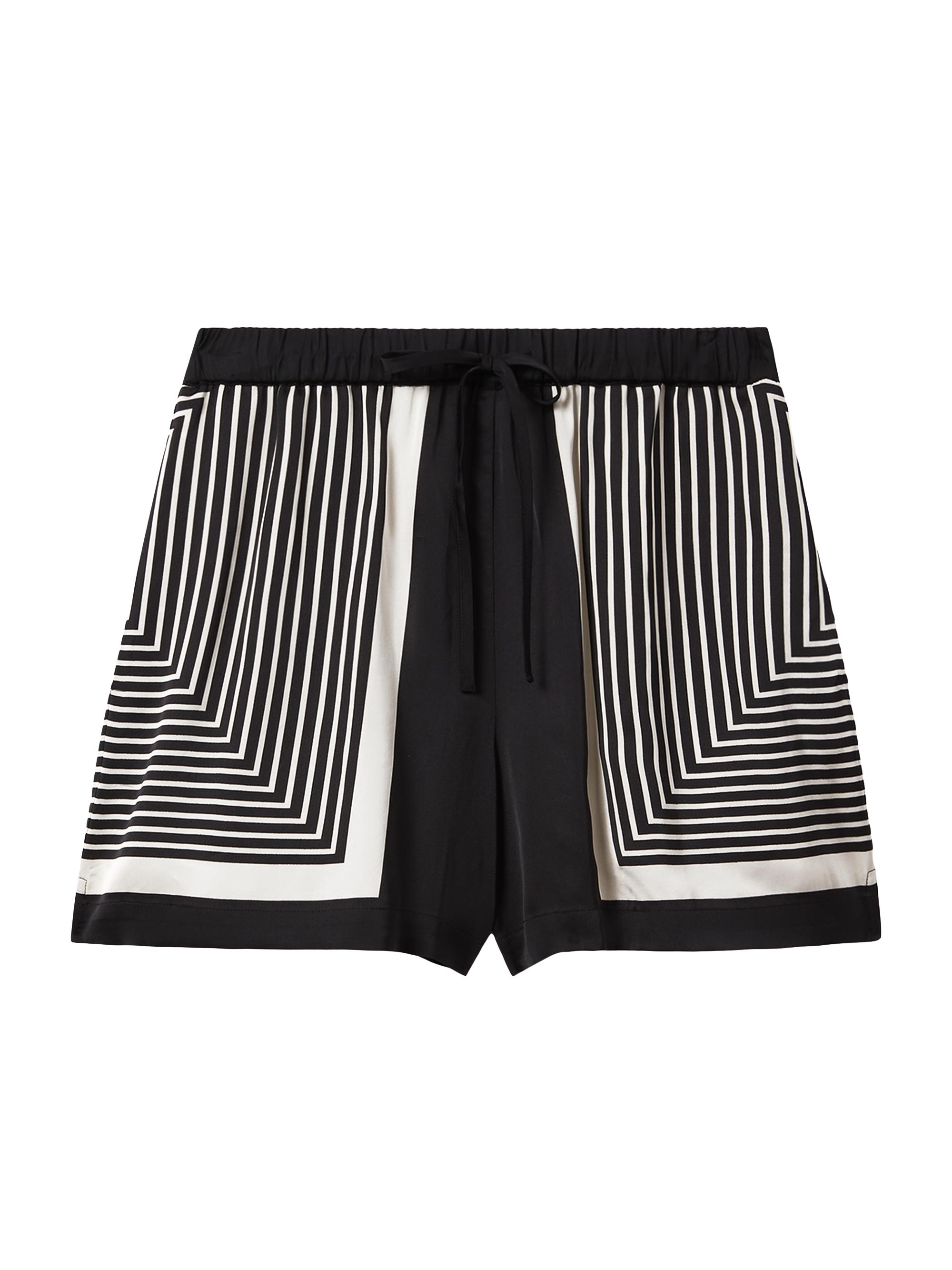 Reiss Women's Lilia Graphic Drawstring Shorts - Black