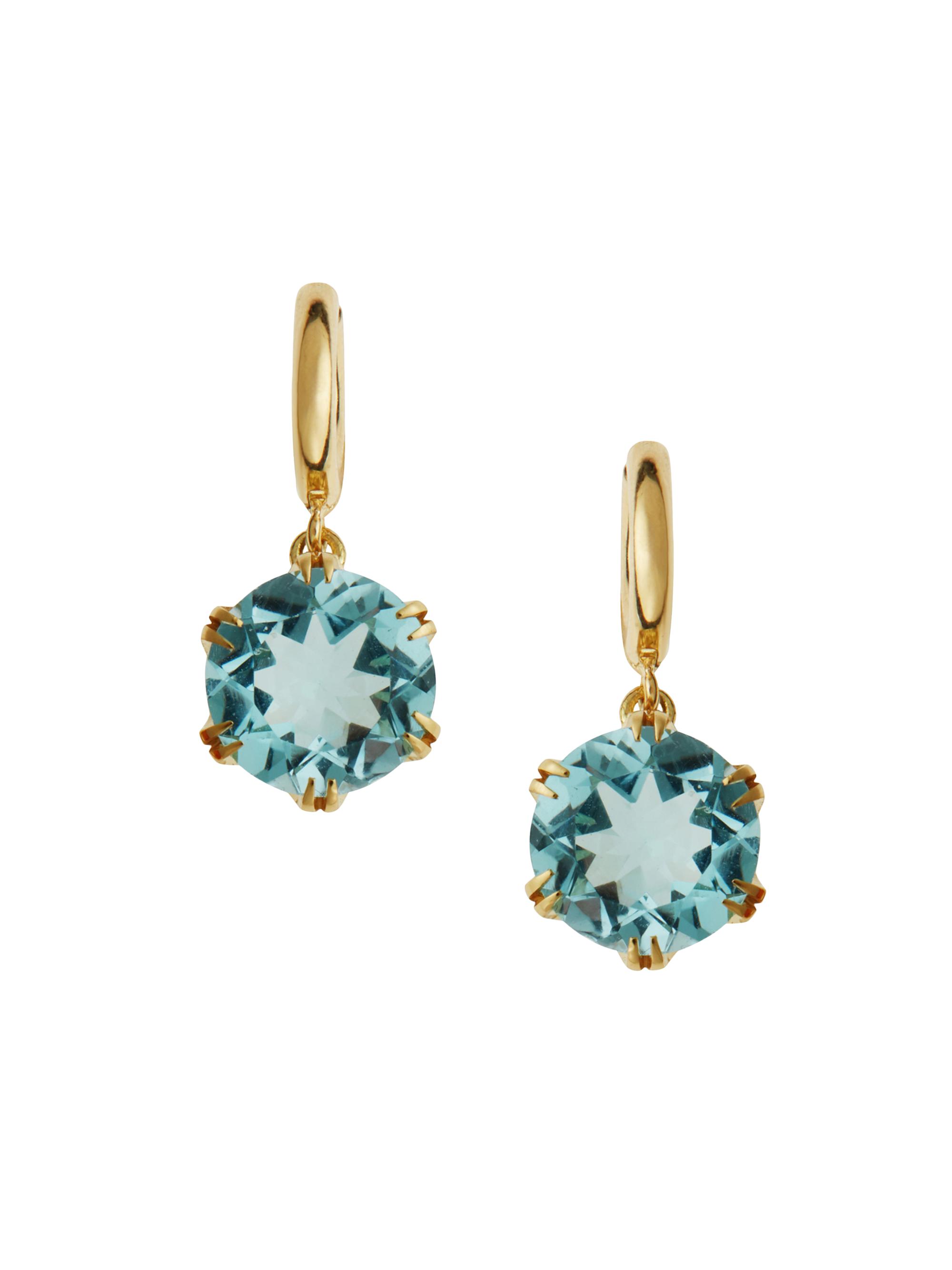 Ileana Makri Women's Crown 18K Yellow Gold & Gemstone Drop Earrings - Blue Topaz