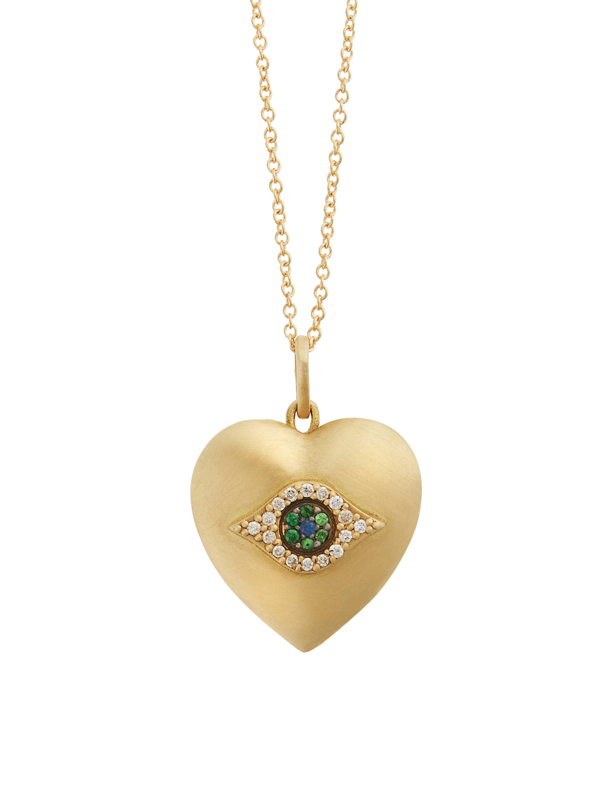 Ileana Makri Women's Eye Love  18K Yellow Gold, 0.06 TCW Diamond & Multi-Gemstone Locket Necklace - Gold