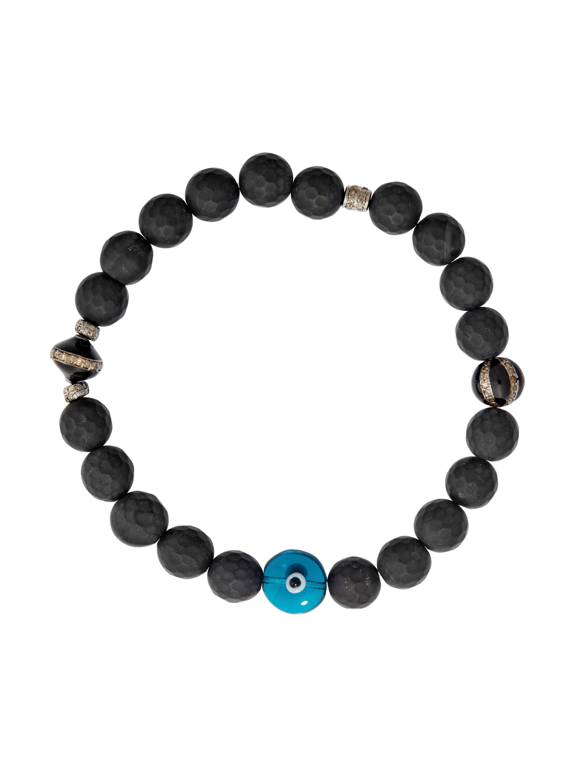 Ileana Makri Women's Globetrotter Sterling Silver & Mixed-Media Beaded Stretch Bracelet - Black