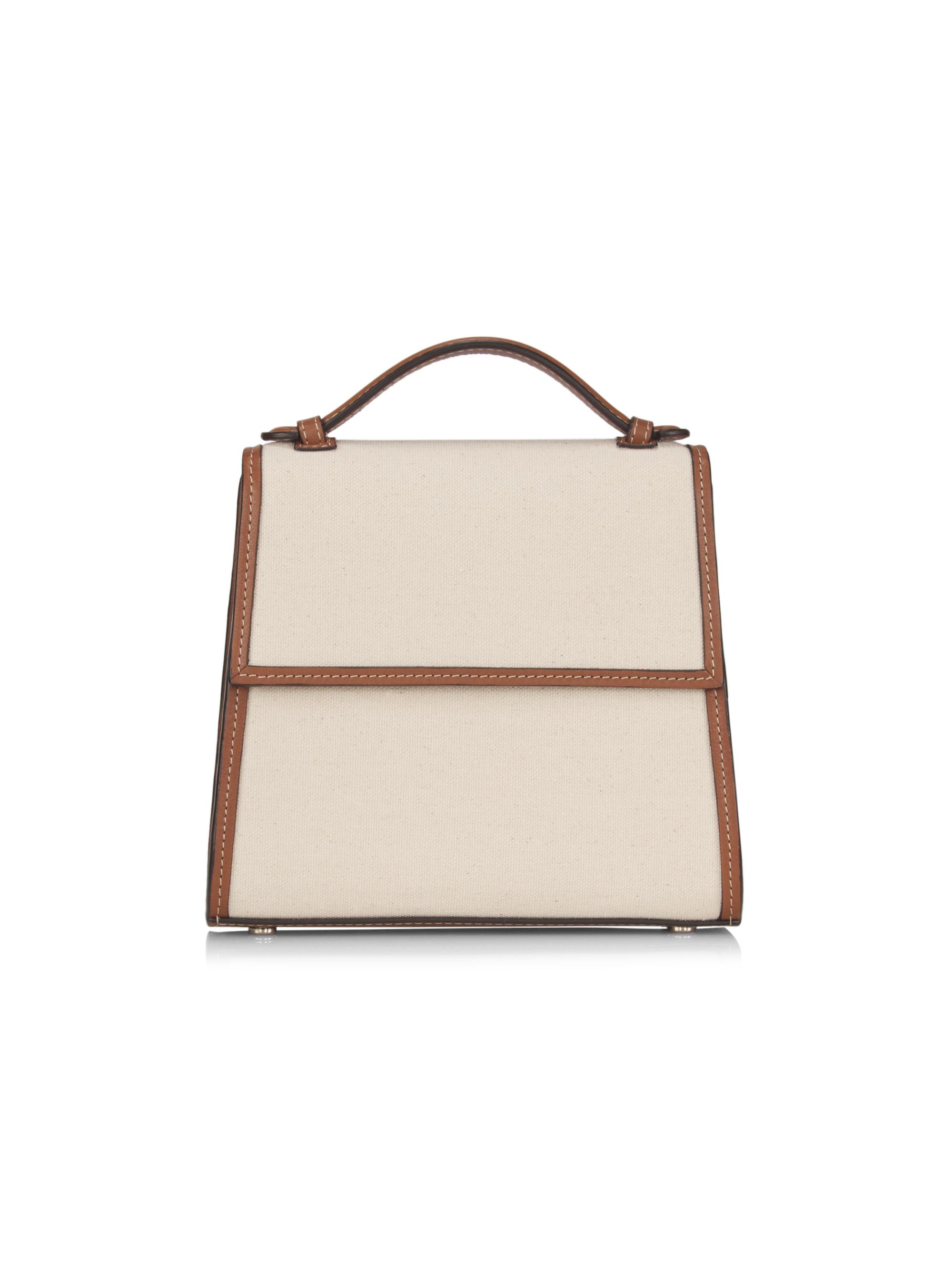 Hunting Season Women's  Canvas & Leather Top-Handle Bag - Natural Cognac