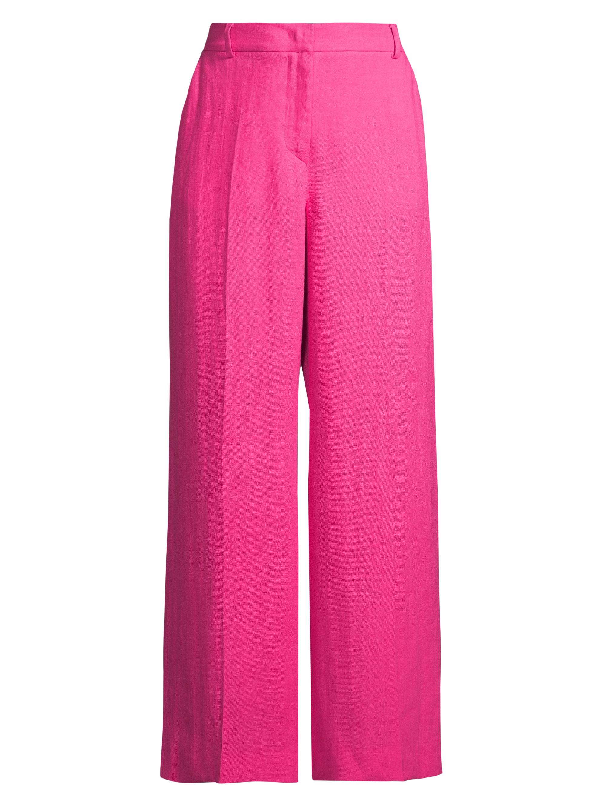 Weekend Max Mara Women's Malizia Wide-Leg Linen Trousers - Fuchsia