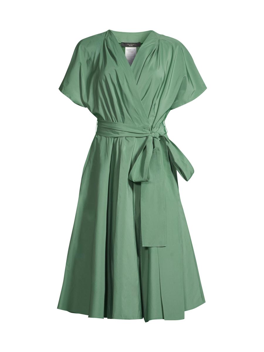 Printed silk shirt dress, yellow | Weekend Max Mara