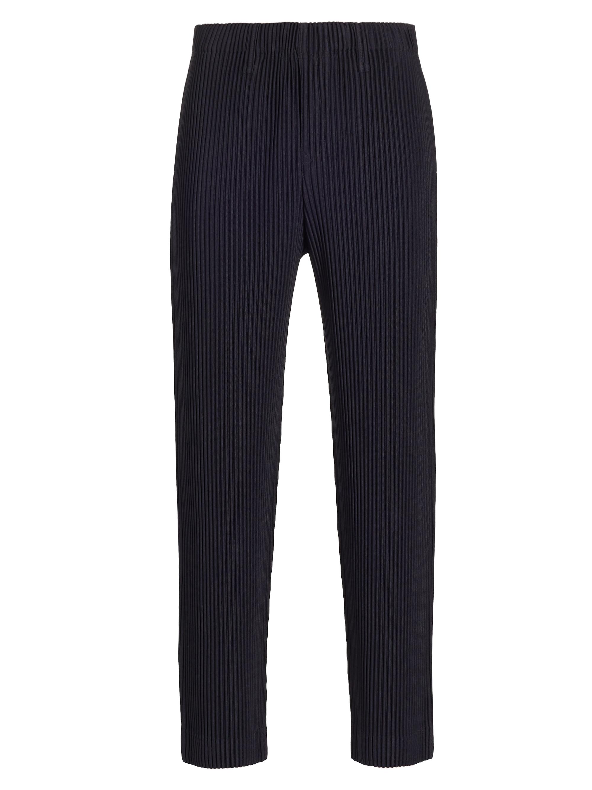 Homme Plissé Issey Miyake Men's Basics Pleated Knit Pants - Navy