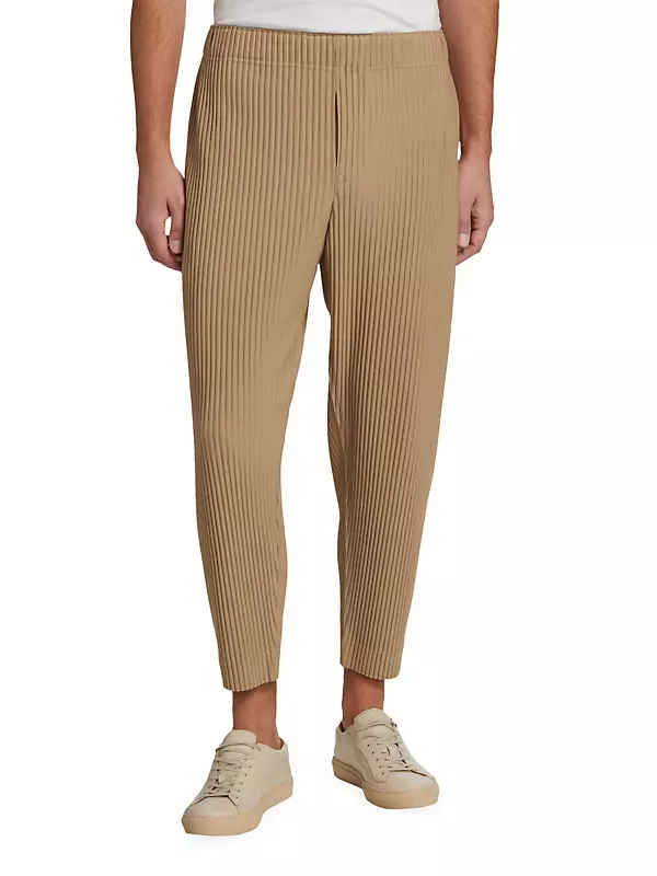 Shop Homme Plissé Issey Miyake MC February Pleated Cropped Pants 