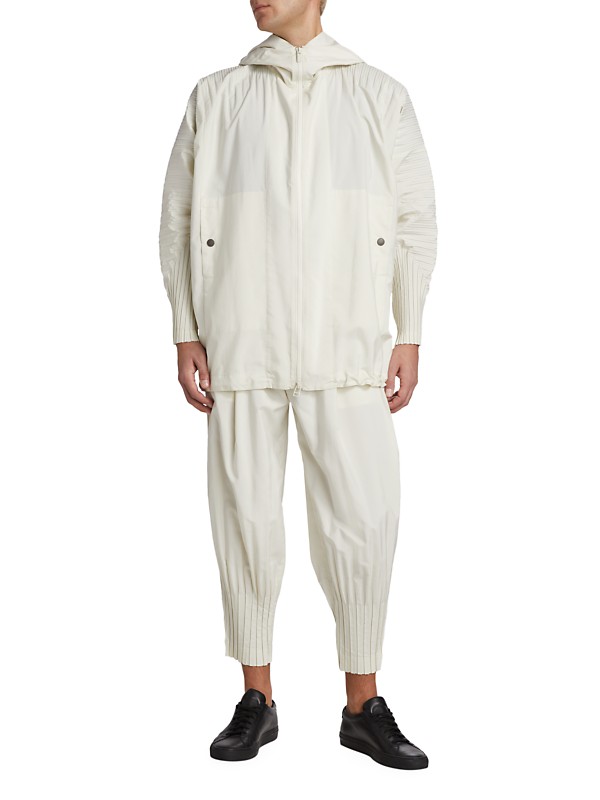 Shop Homme Plissé Issey Miyake Cascade Pleated Tapered Pants Shop Homme Plissé Issey Miyake Cascade Pleated Tapered Pants