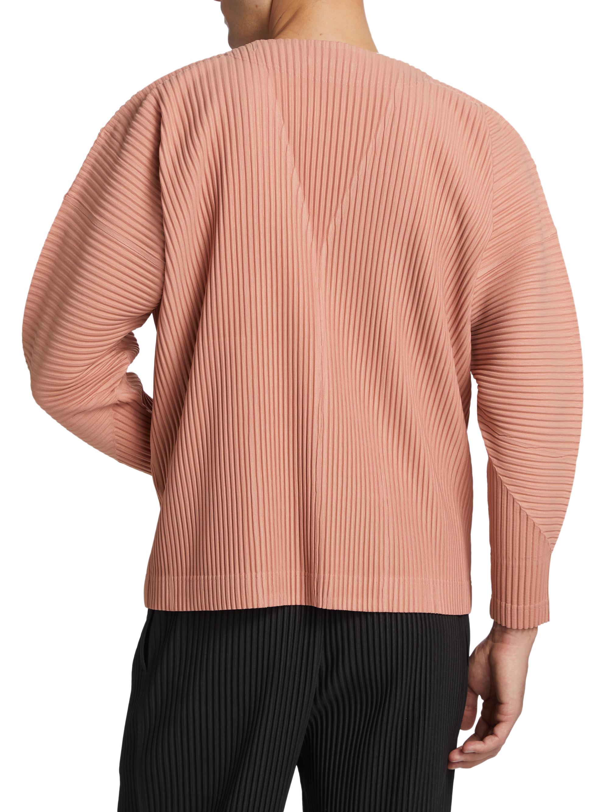 Shop Homme Plissé Issey Miyake MC March Pleated V-Neck Cardigan  