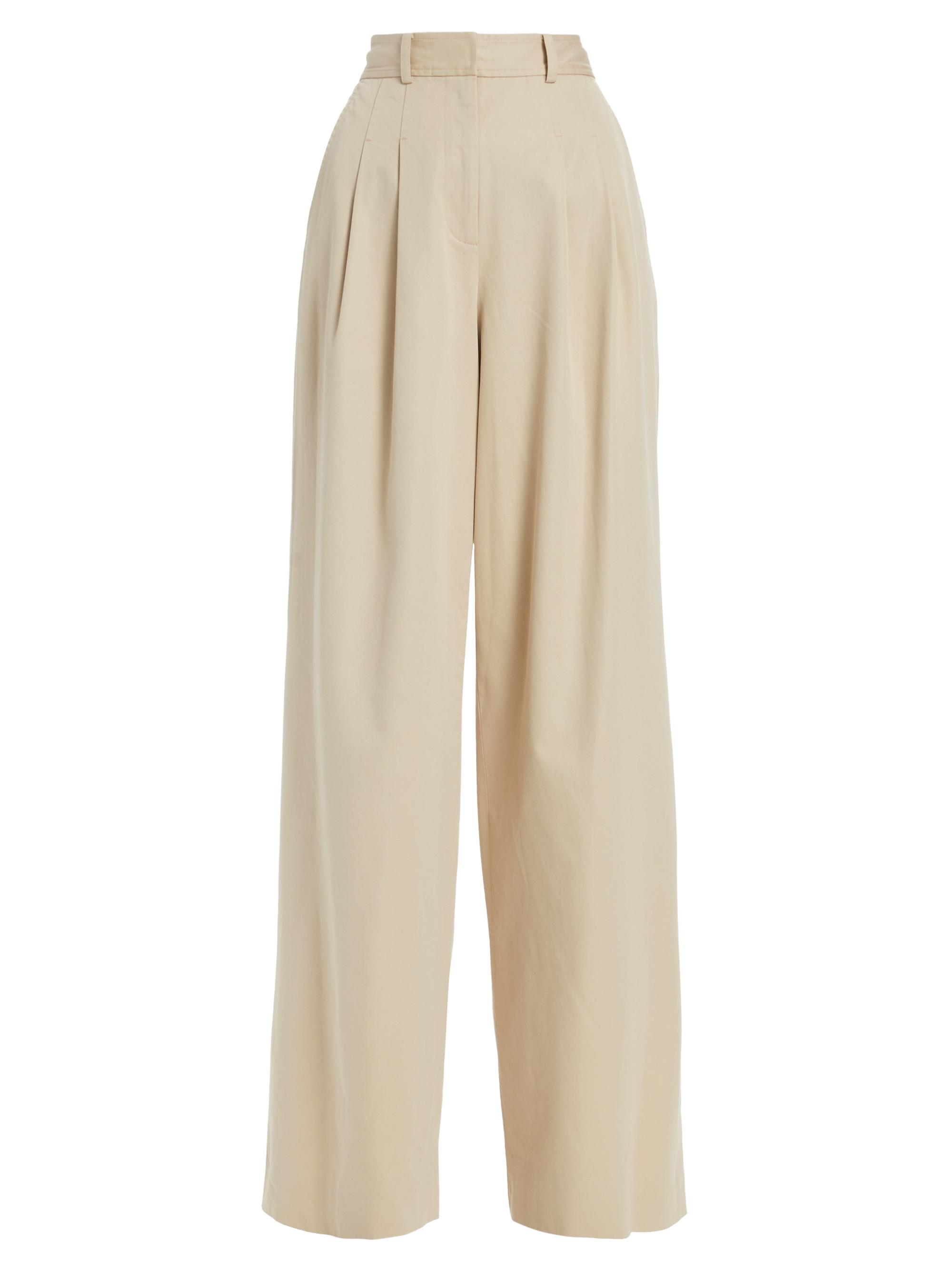 Derek Lam 10 Crosby Women's Juliana Wide-Leg Pleated Trousers - Safari
