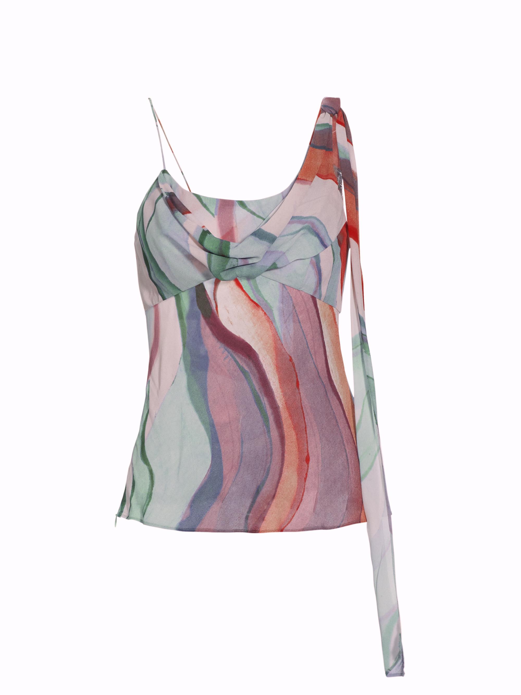 Derek Lam 10 Crosby Women's Agnes Striped Draped Camisole - Dusk