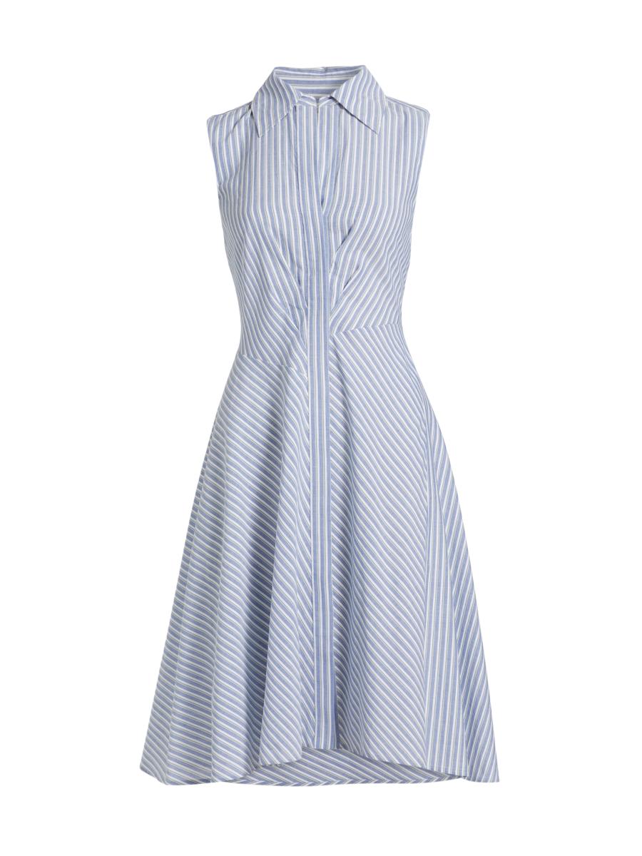 Derek Lam 10 Crosby Themis Striped Cotton Sleeveless
