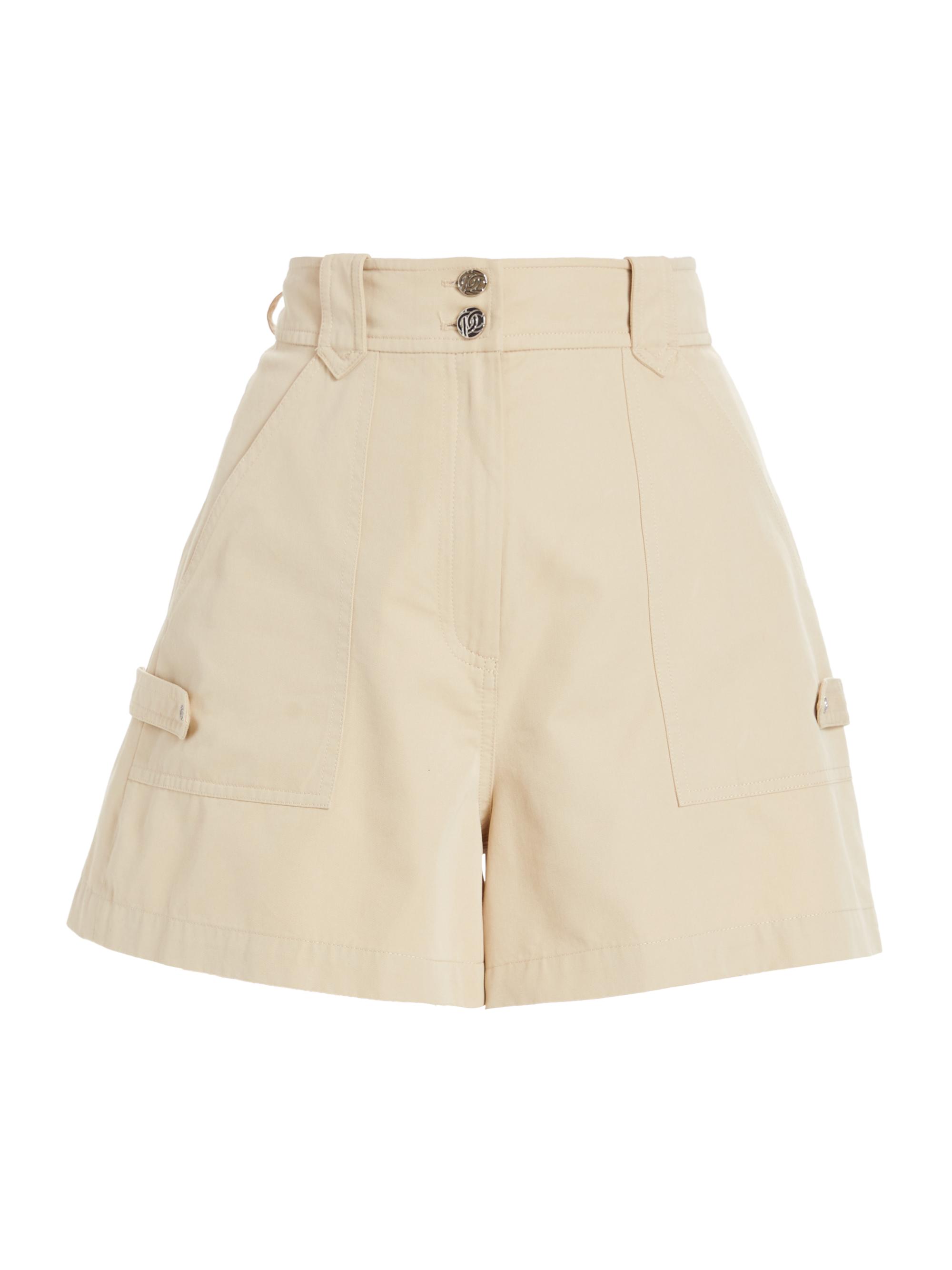 Derek Lam 10 Crosby Women's Franci High-Rise Utility Shorts - Safari