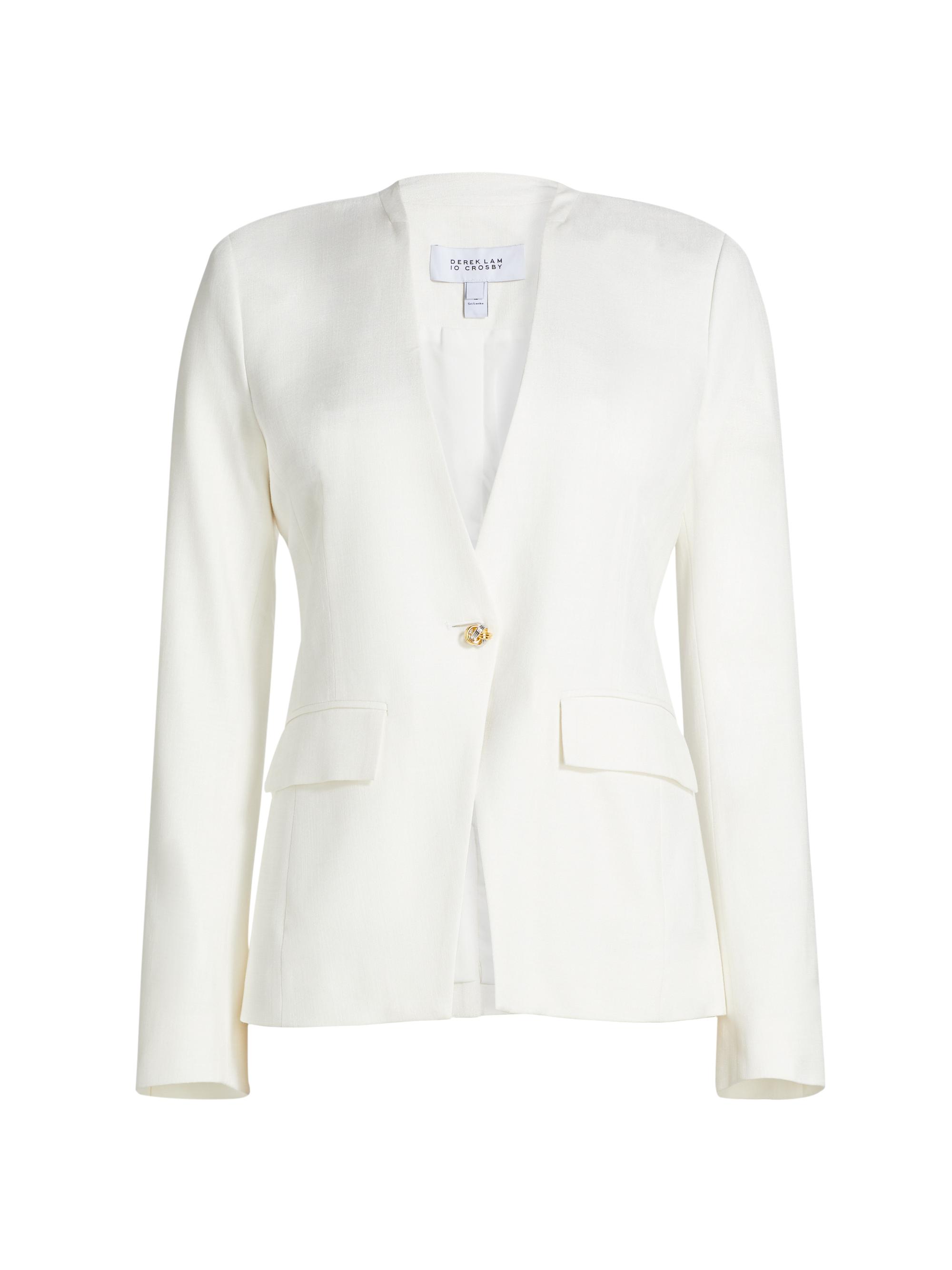 Derek Lam 10 Crosby Women's Perez Single-Breasted Blazer - Off White