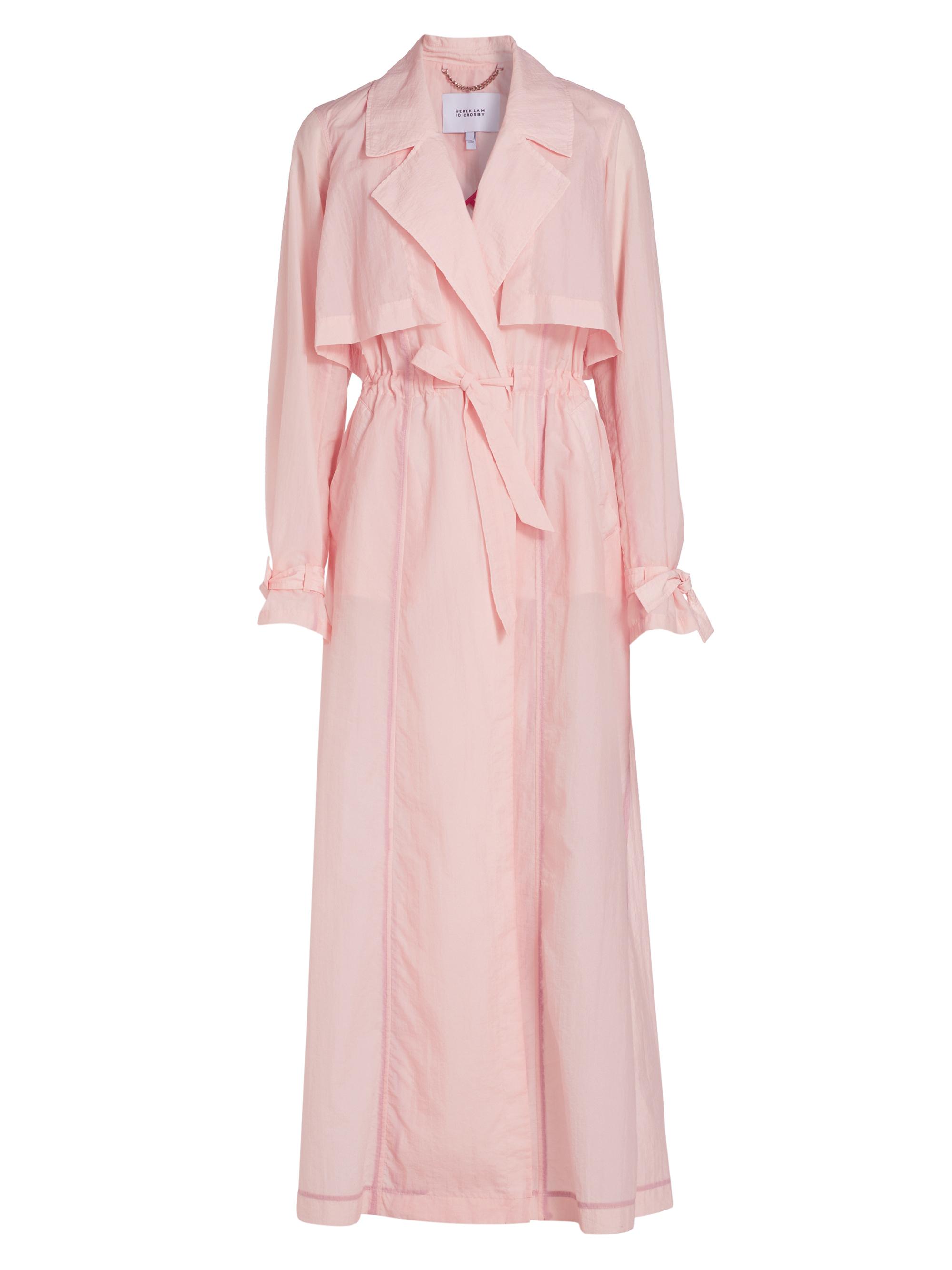 Derek Lam 10 Crosby Women's Lexi Drawstring Trench Coat - Pink Dogwood