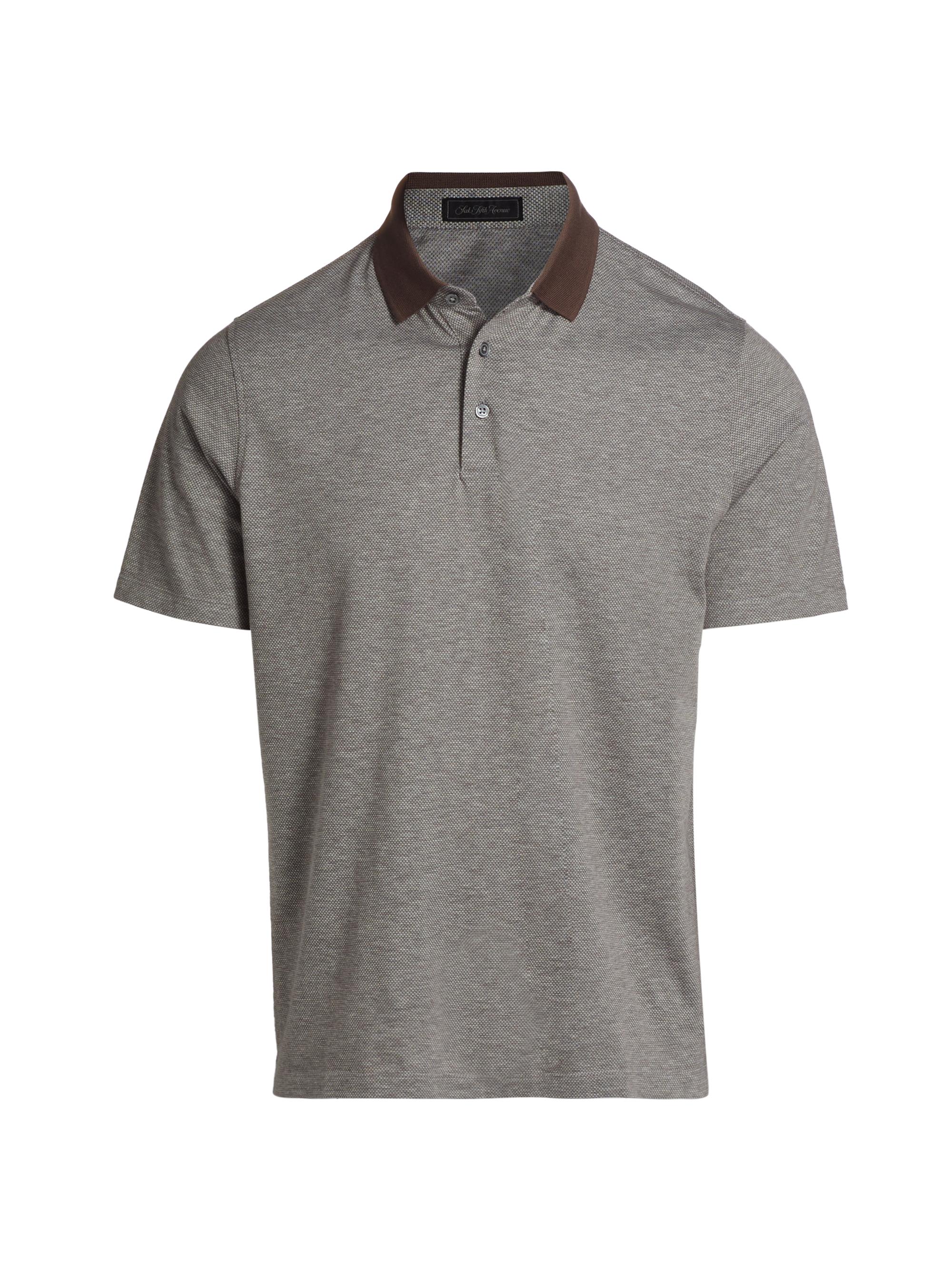 Saks Fifth Avenue Zip Intarsia Polo Shirt | Saks Fifth Avenue