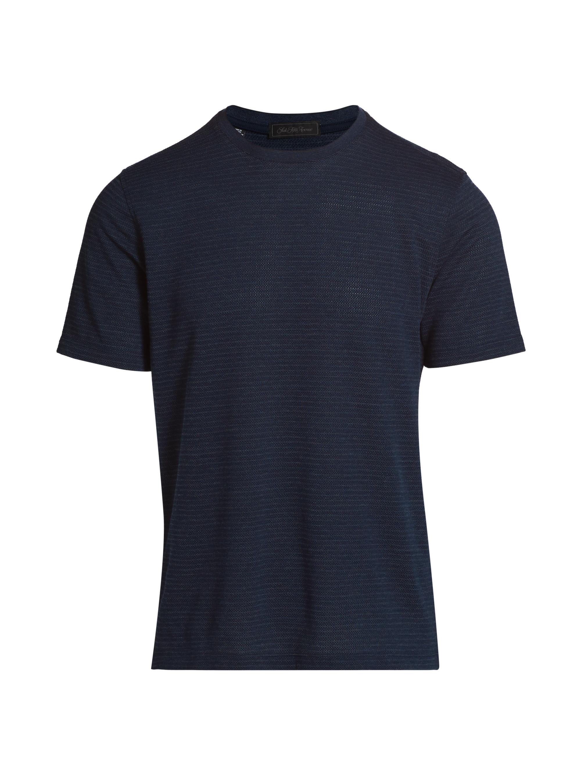 Saks Fifth Avenue Men's COLLECTION Elevated Stripe T-Shirt - Navy