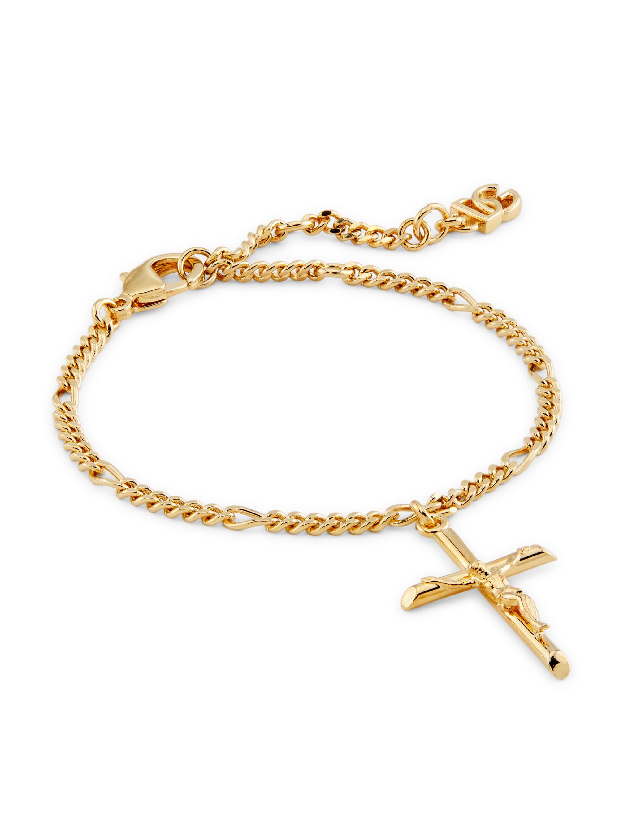 Dolce & Gabbana Women's Gold-Plated Cross Pendant Bracelet - Yellow Gold