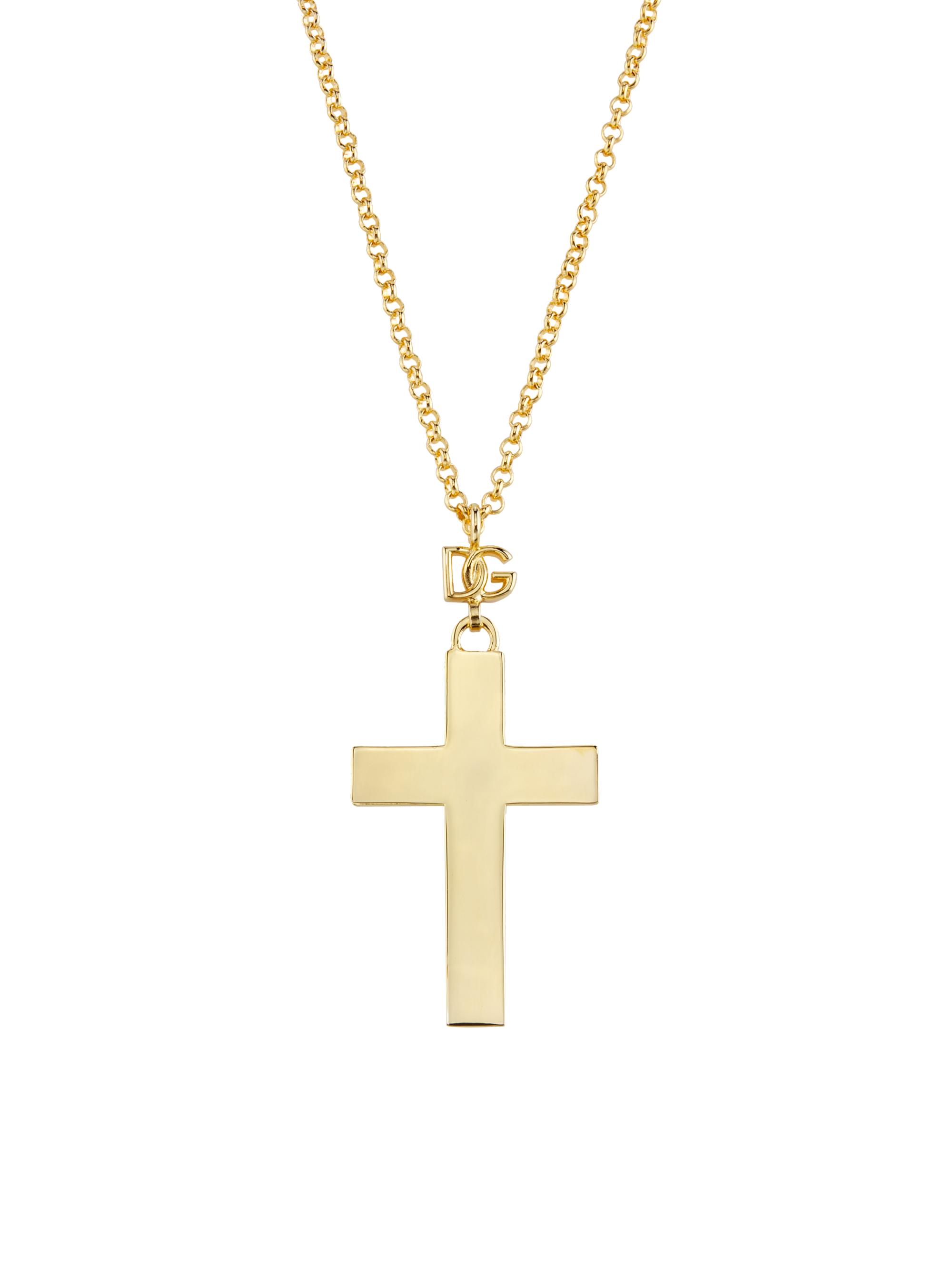 Dolce & Gabbana Women's Gold-Plated Cross Pendant Necklace - Yellow Gold