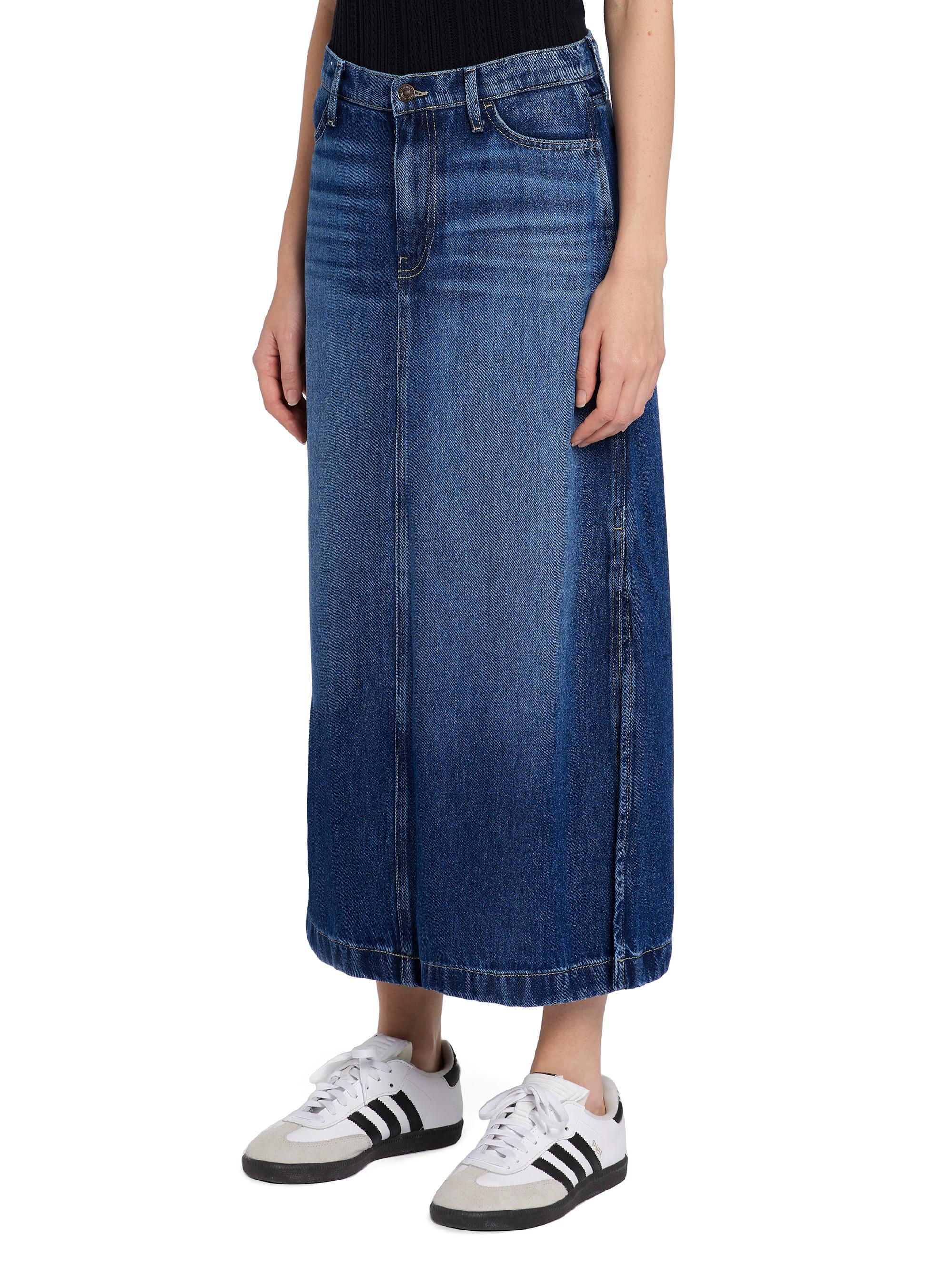 7 For All Mankind Stretch Denim Midi-Skirt | Saks Fifth Avenue