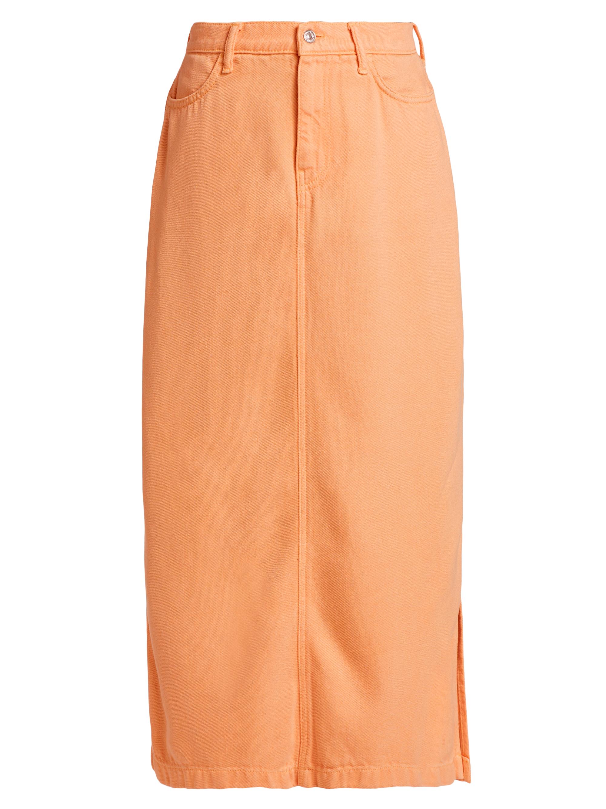 7 For All Mankind Women's Stretch-Denim Midi-Skirt - Peach