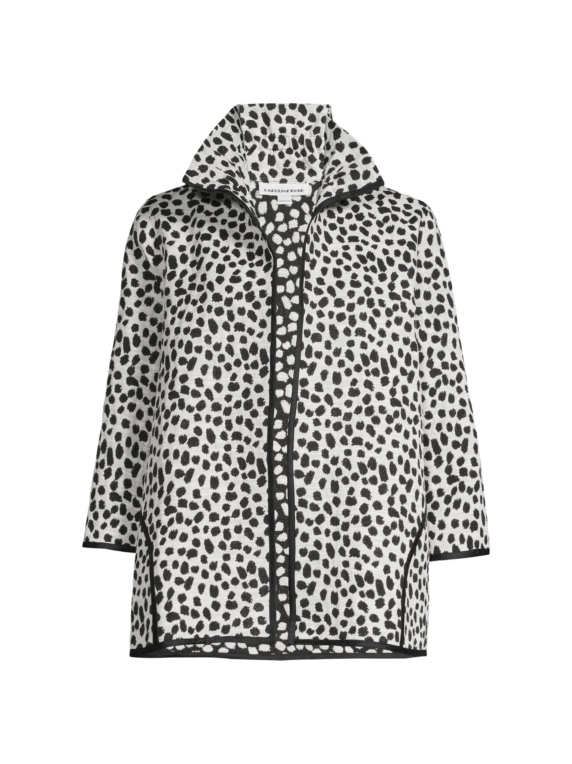 Caroline Rose Women's Shimmer Jacquard Easy Jacket - Black