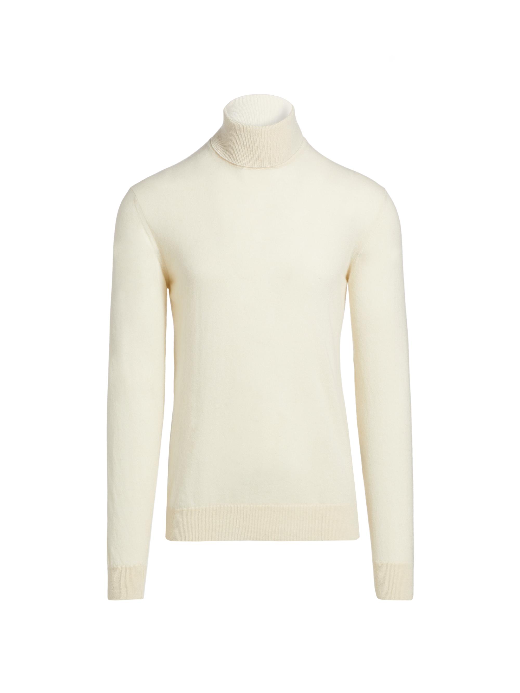 Saks Fifth Avenue Men's COLLECTION Lightweight Cashmere Turtleneck Sweater - White