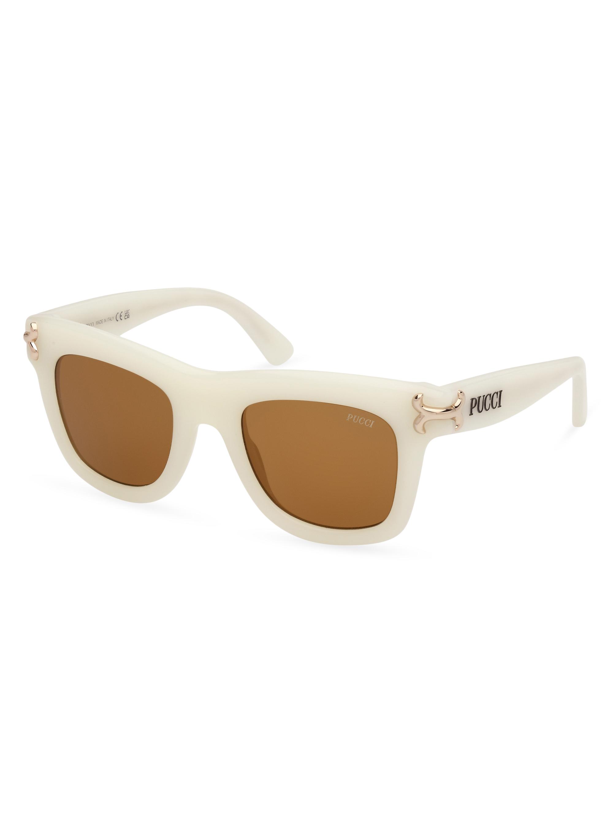 Pucci Pucci 50MM Logo-Detailed Square Sunglasses | Saks Fifth Avenue