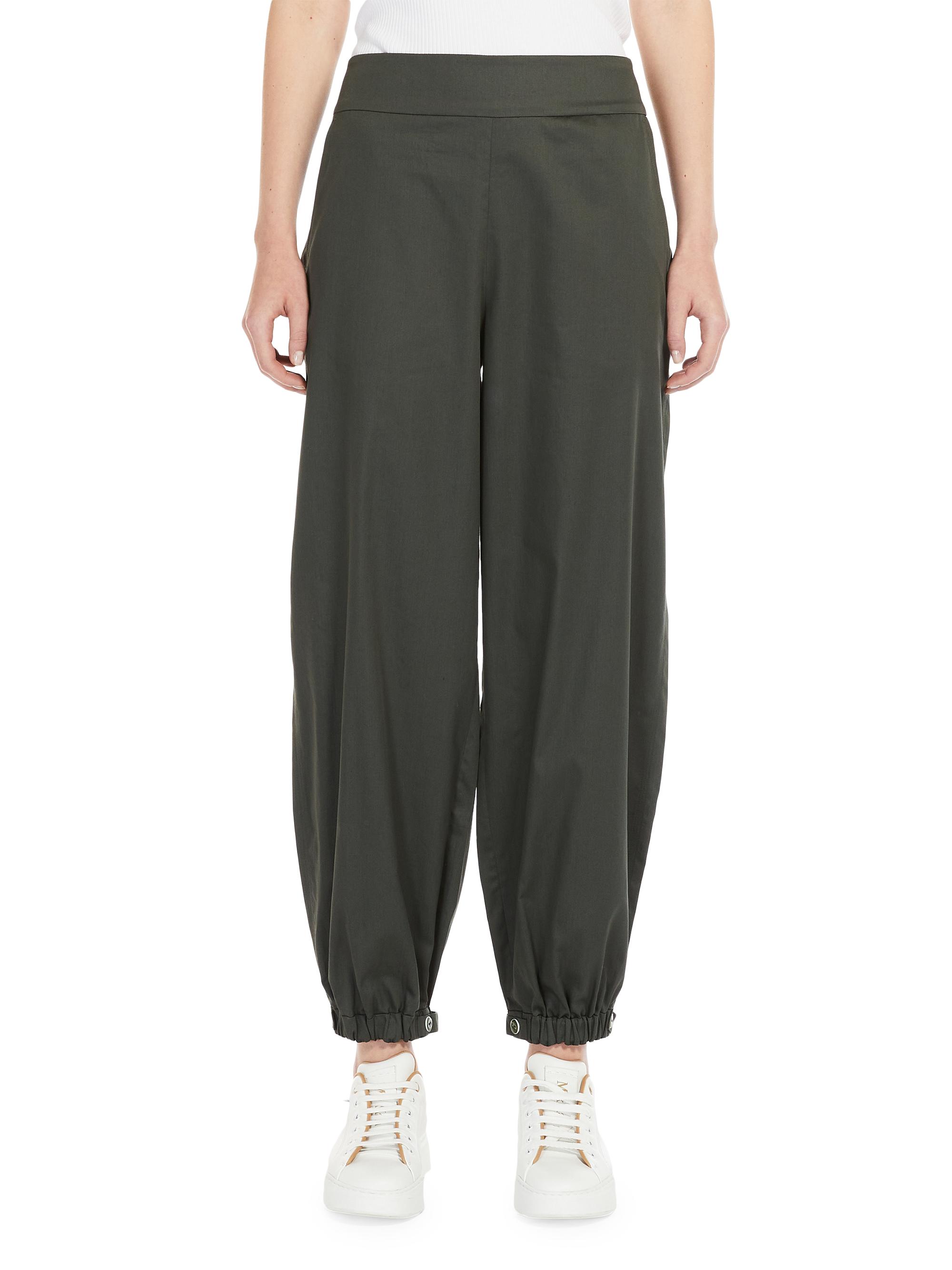 Max Mara Leisure Women's Candela Cotton Trousers - Dark Green