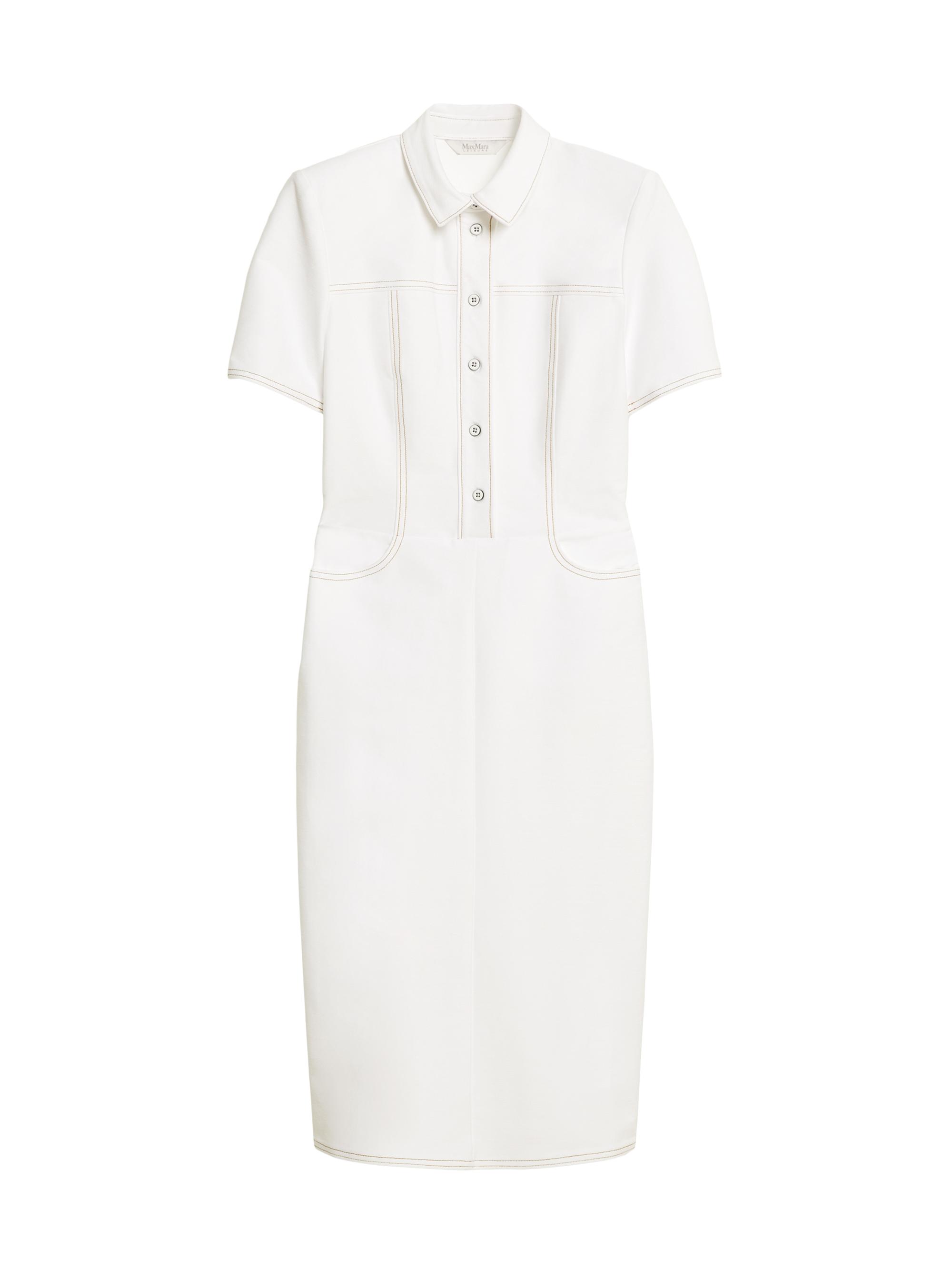 MM Max Mara Women's Faro Jersey Sheath Midi-Shirtdress - White
