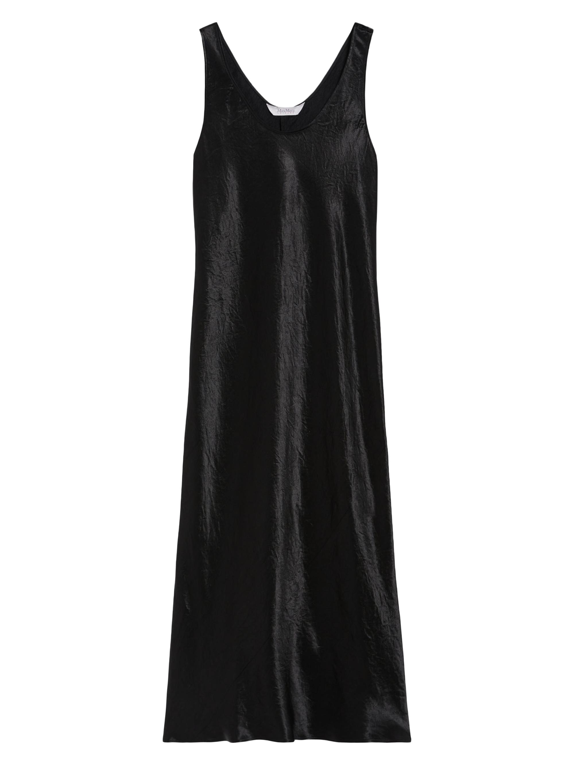 Max Mara Leisure Women's Talete Satin Scoopneck Midi-Dress - Black