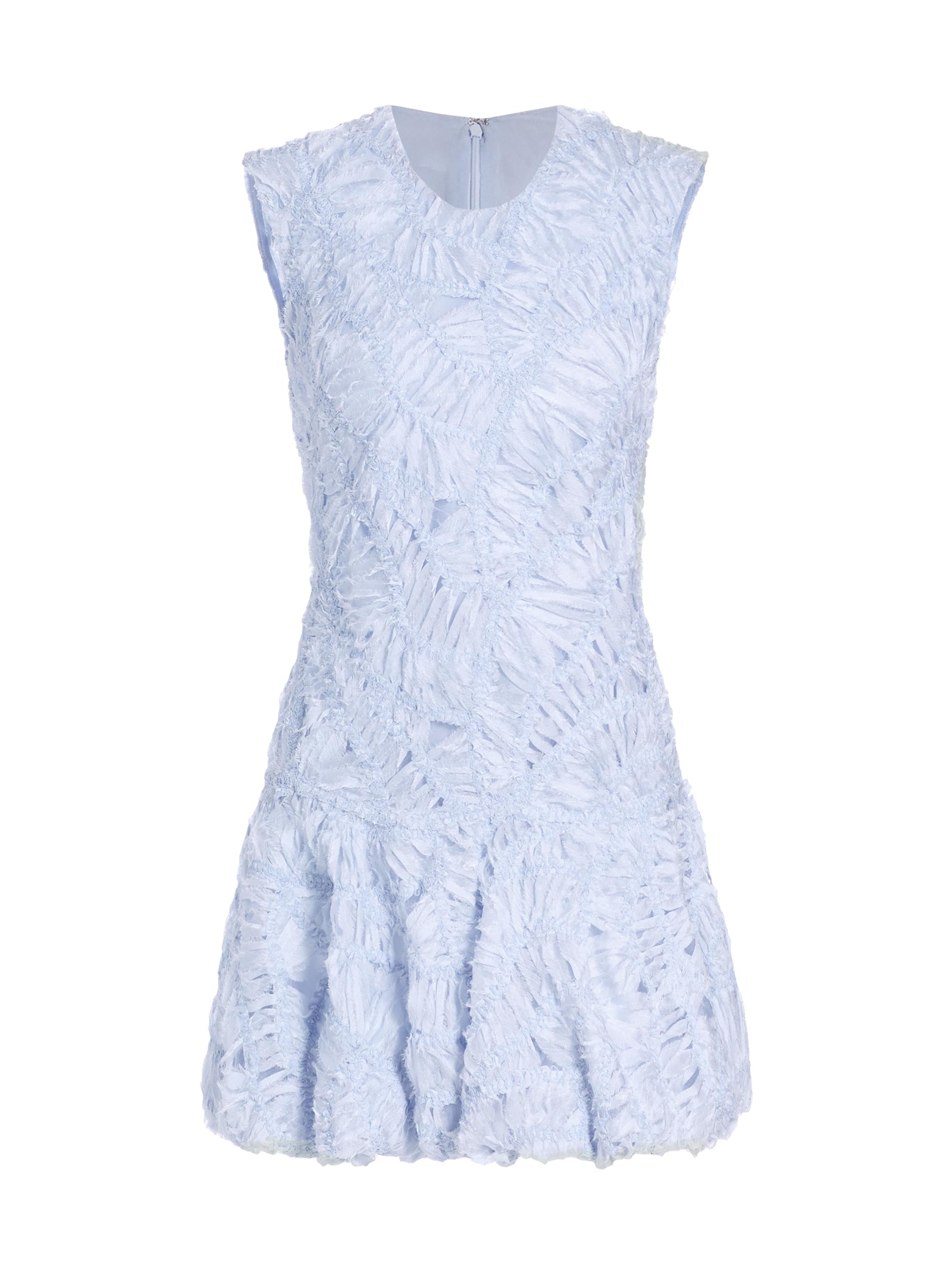 SIMKHAI Women's Vallan Organza Bubble-Hem Minidress - Blue Haze