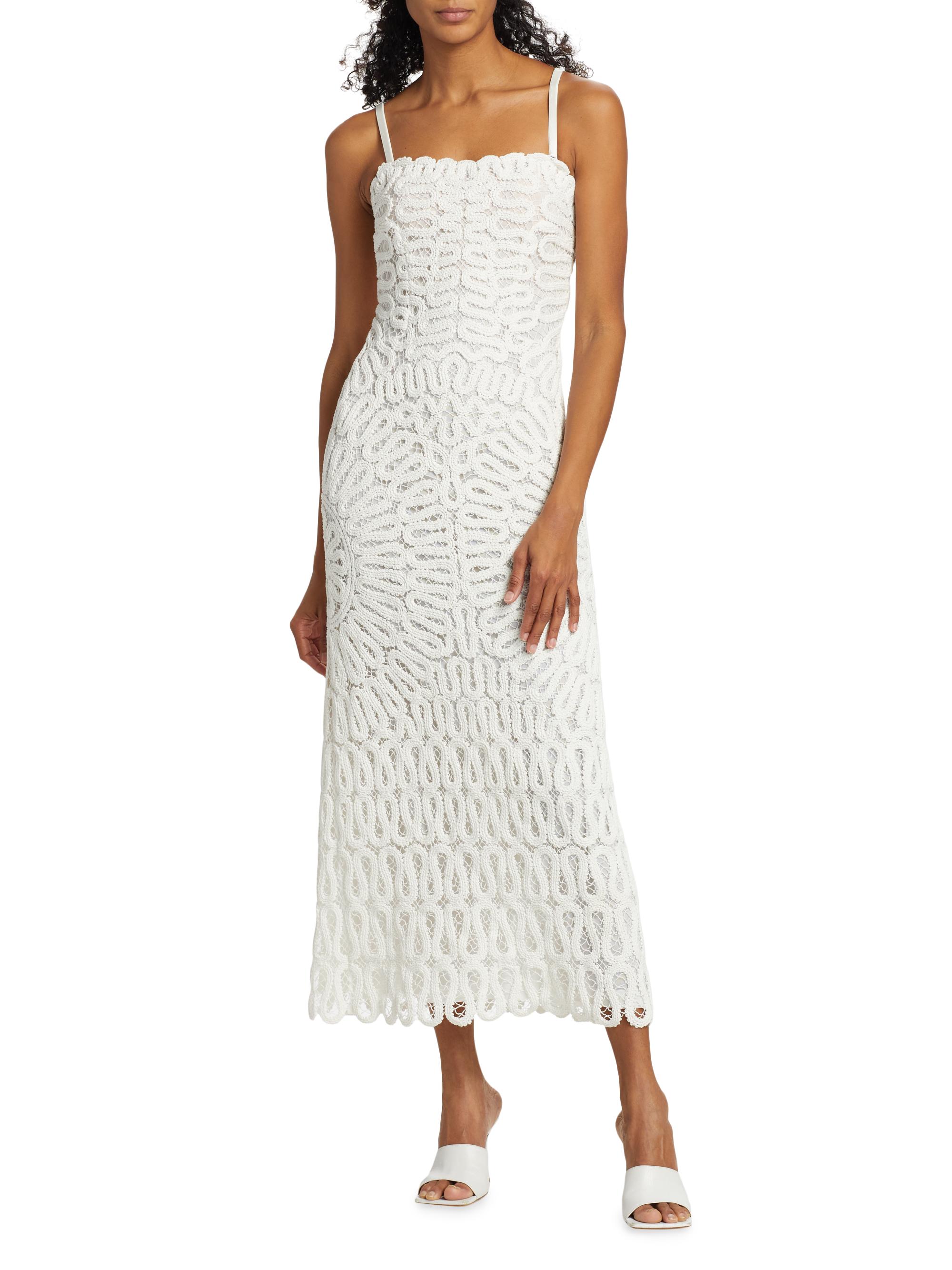 SIMKHAI Elise Crocheted Midi-Dress | Saks Fifth Avenue