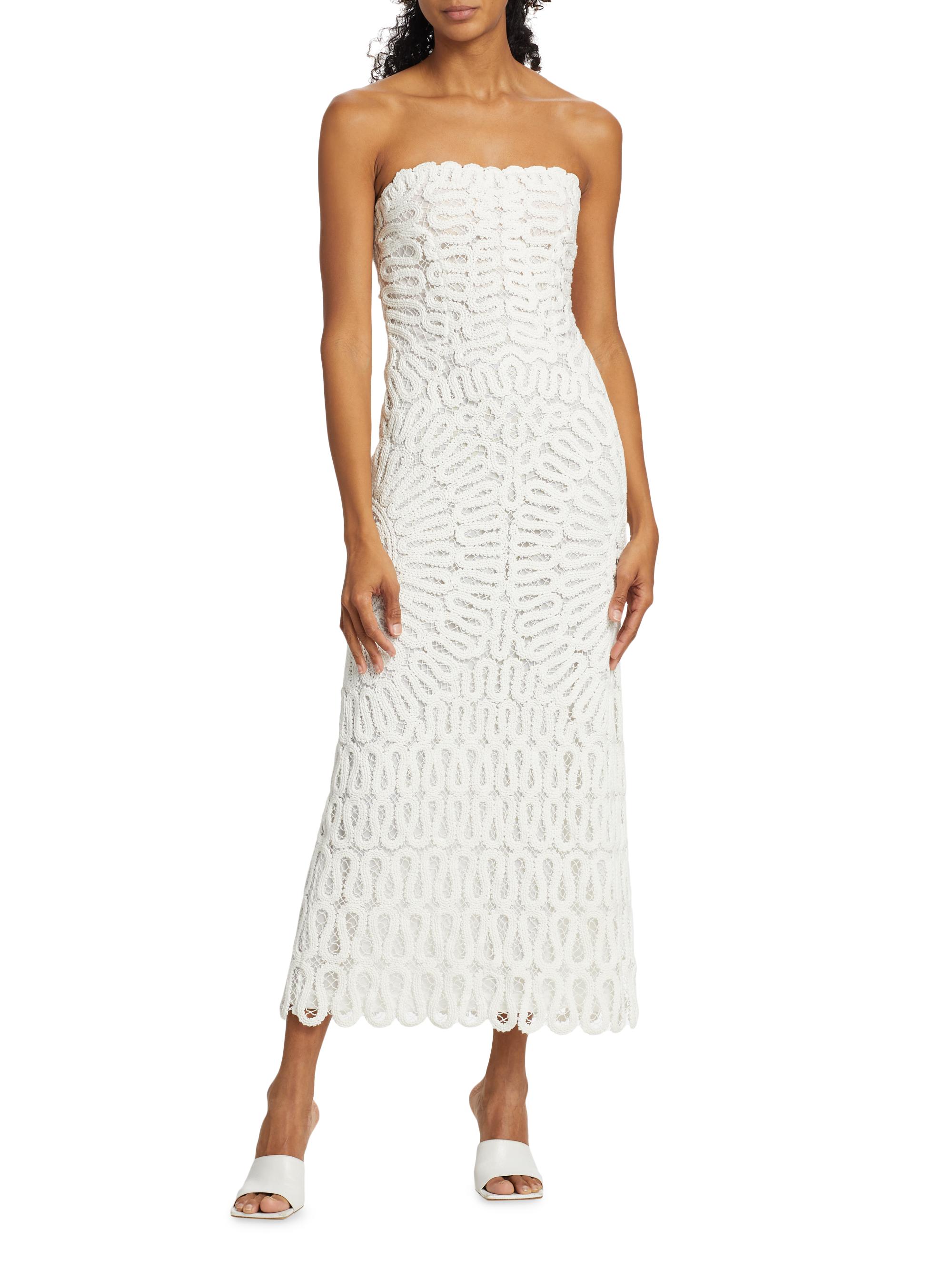 knee length dresses for ladies Elise Crochet Midi Dress – Blank Boutique Riyadh main image 0