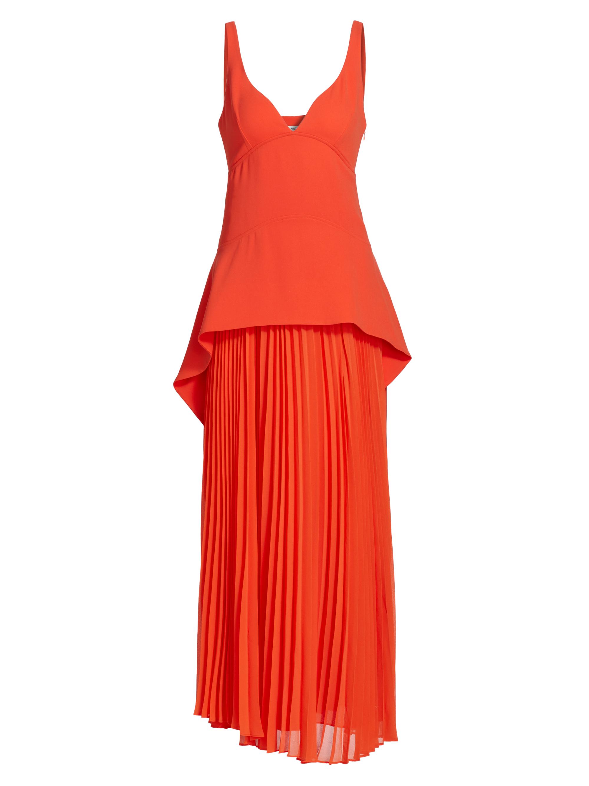 SIMKHAI Women's Sequoia Sleeveless V-Neck Midi-Dress - Flame