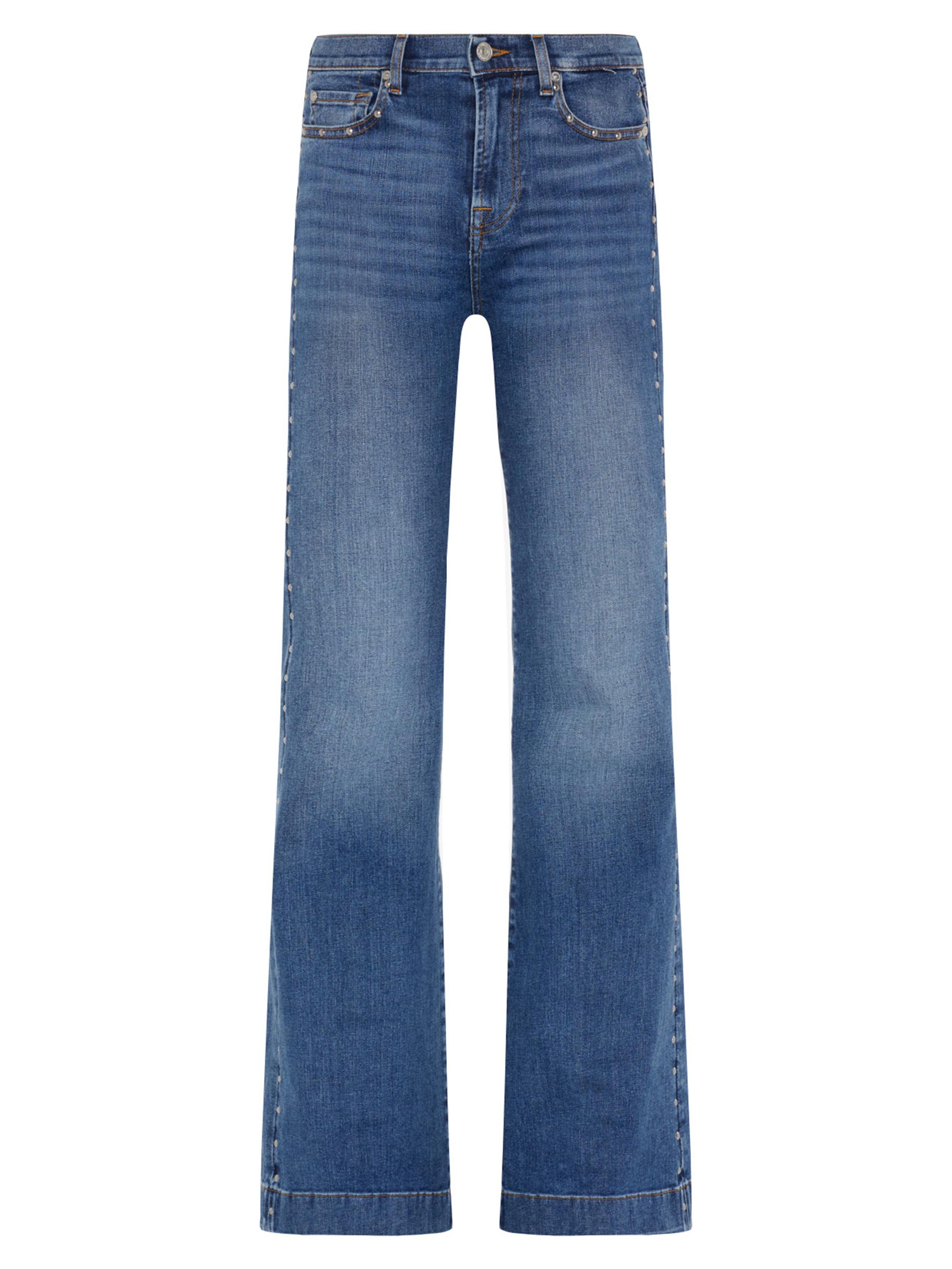 7 For All Mankind Women's Dojo High-Rise Stretch Wide Jeans - Jukebox
