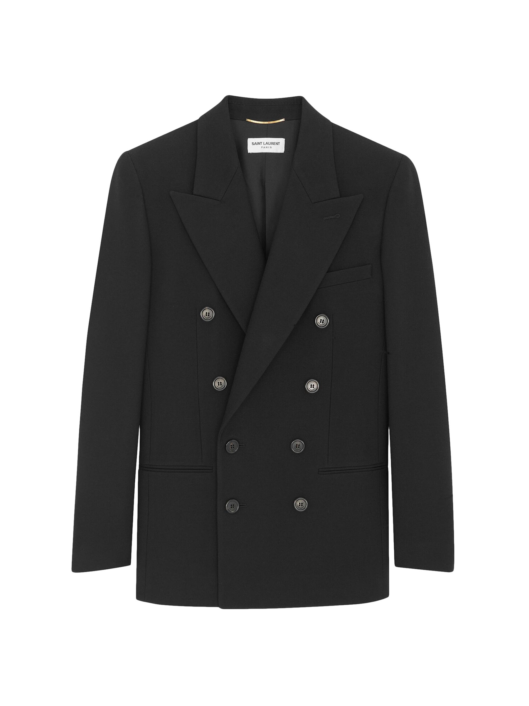 Saint Laurent Women's Jacket in Wool Gabardine - Black