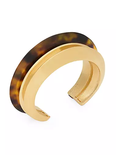 Tortoiseshell Duet Cuff In Resin And Metal