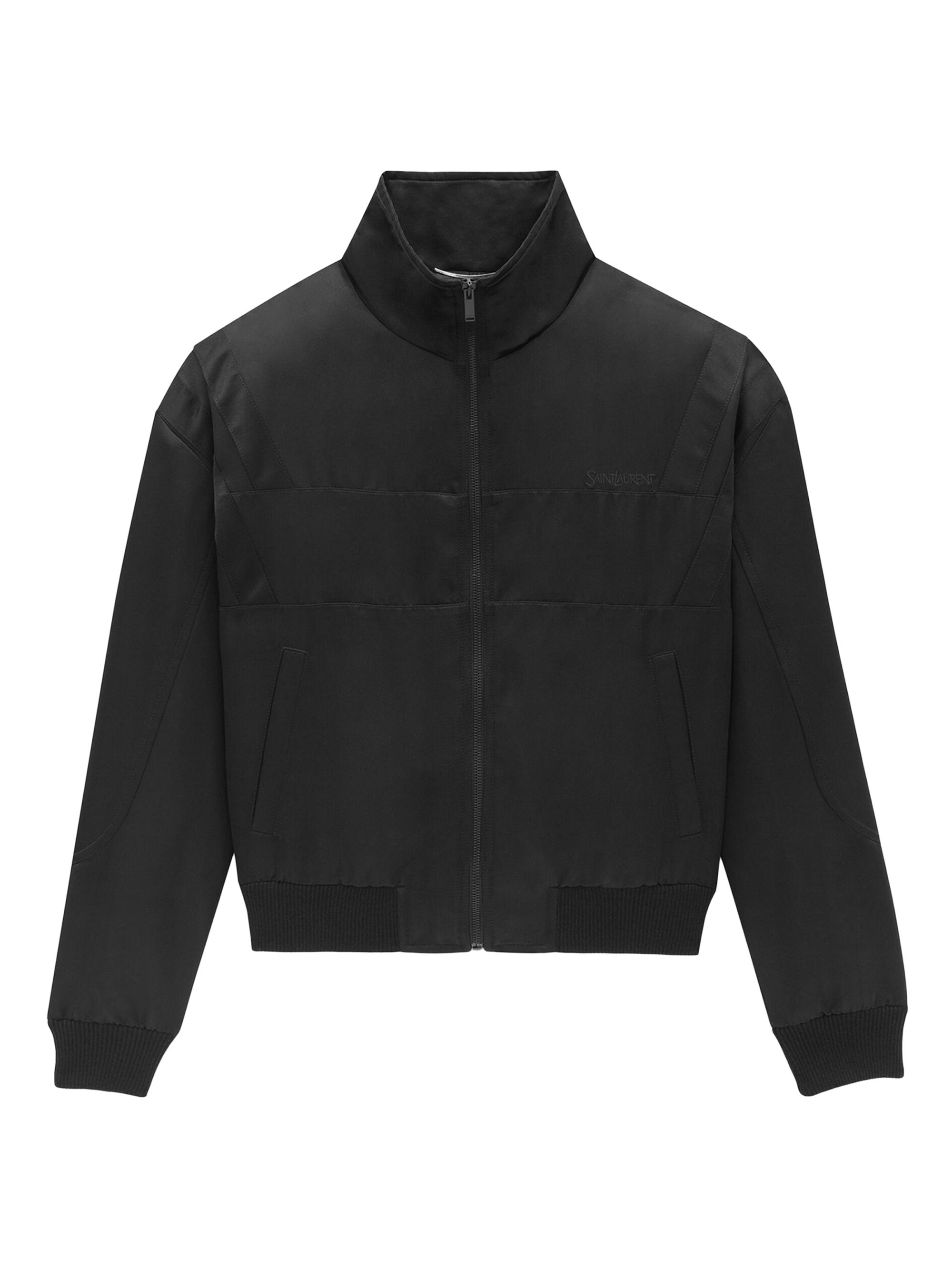 Saint Laurent Men's  Teddy Jacket In Satin - Black
