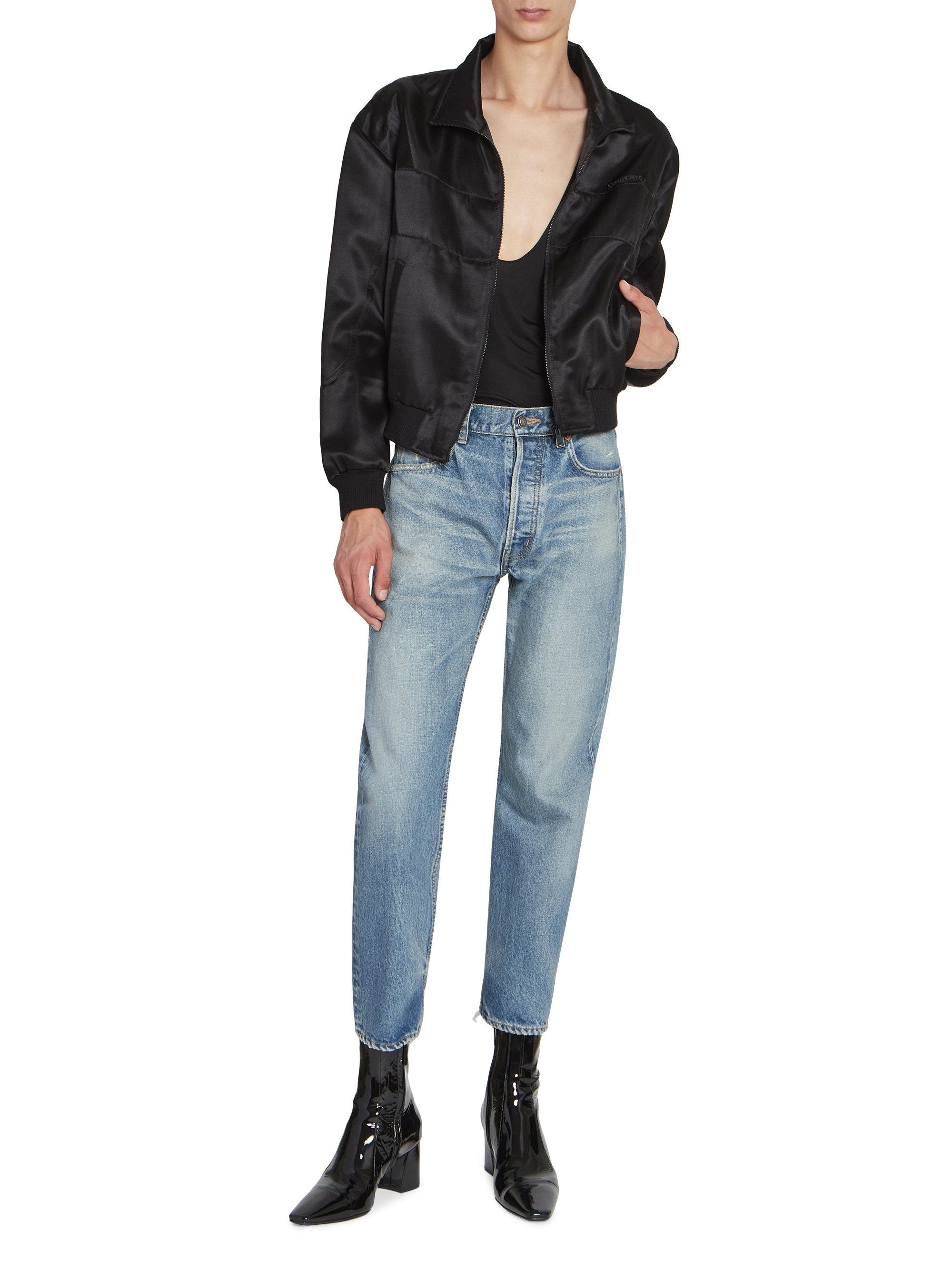Shop Saint Laurent Mick Jeans In Charlotte Blue Denim | Saks Fifth 