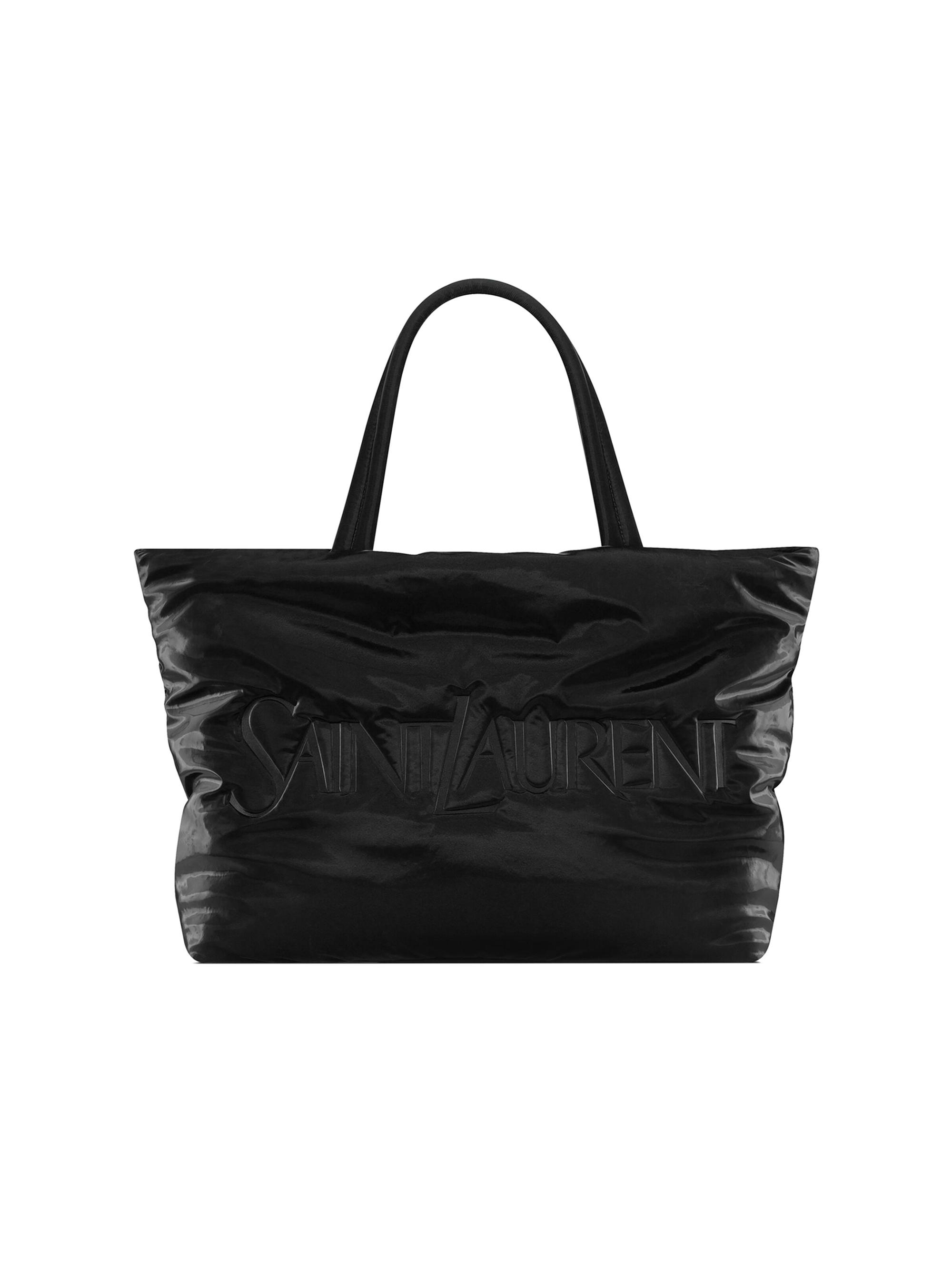 Saint Laurent Women's  Tote In Silktech Canvas - Black