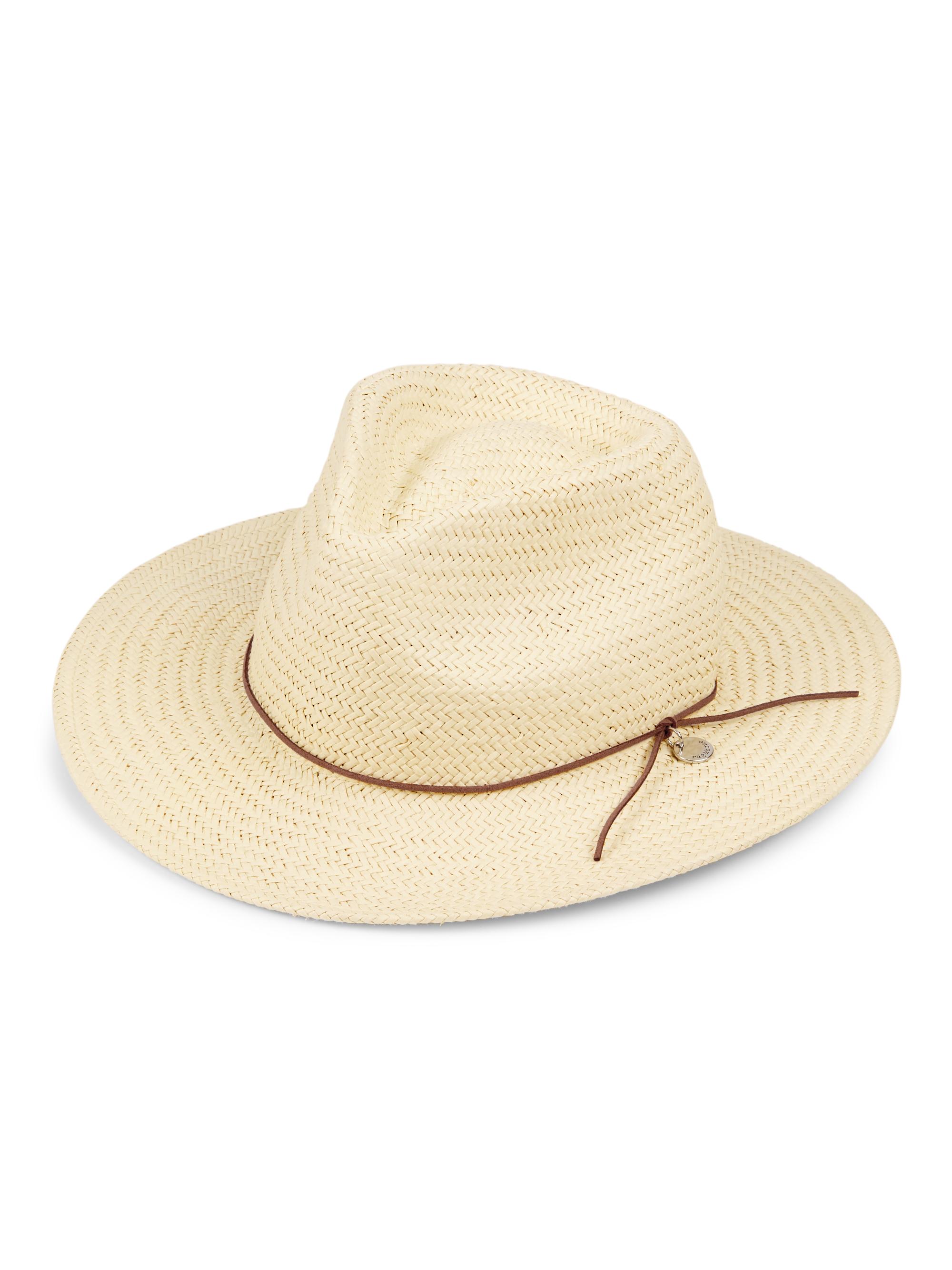 rag & bone Women's Packable Straw Fedora - Natural Midtweed