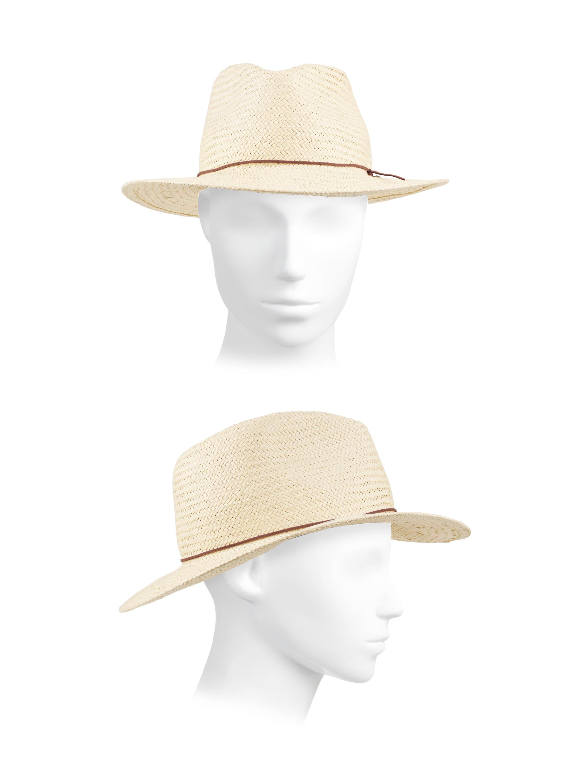 Rag & Bone packable straw fedora - natural midtweed Size L Rag & Bone Packable Straw Fedora In Midtweed - 50% Off  main image 2