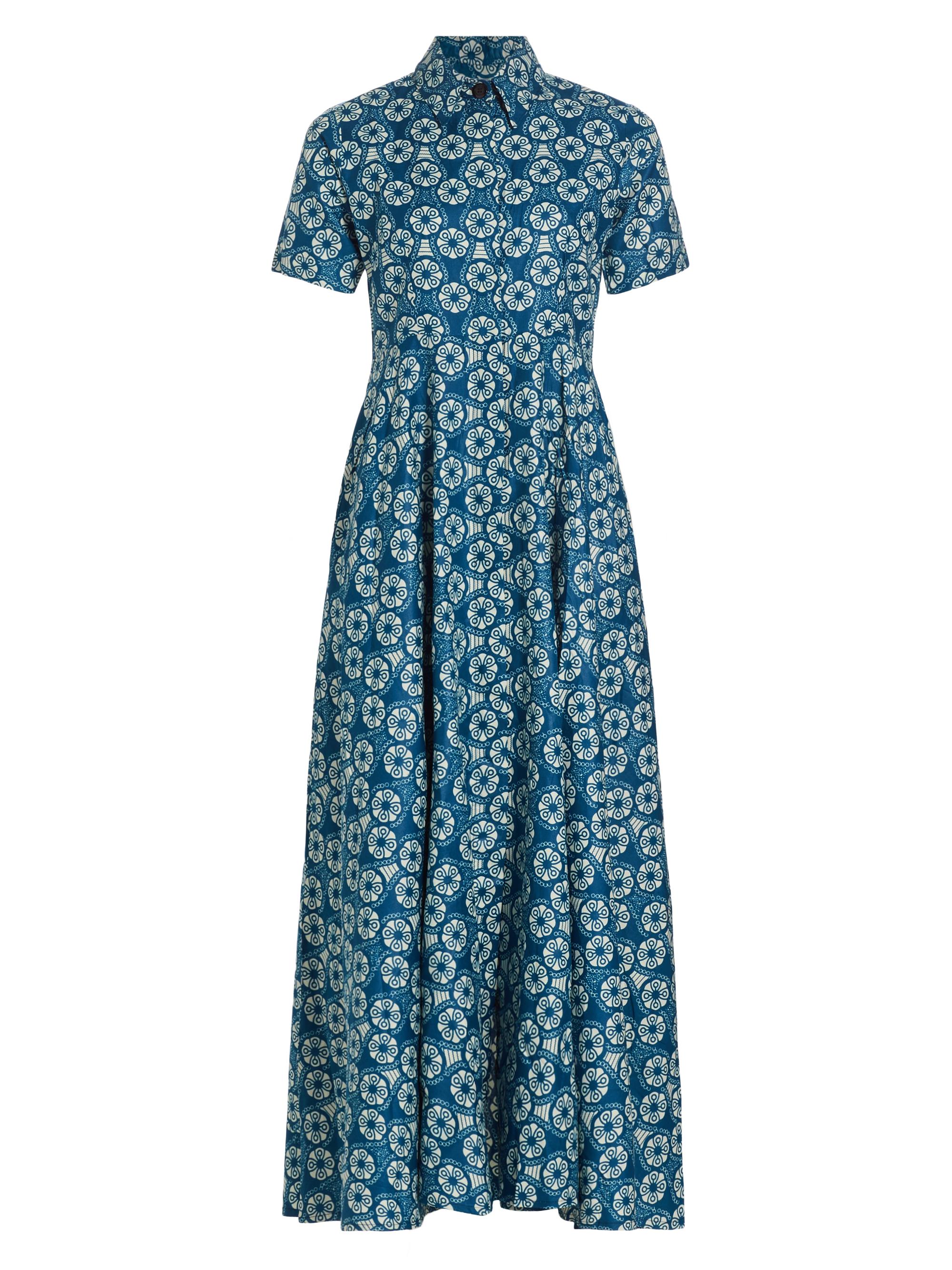 Elisamama Women's Feyi Floral Maxi Shirtdress - Blue