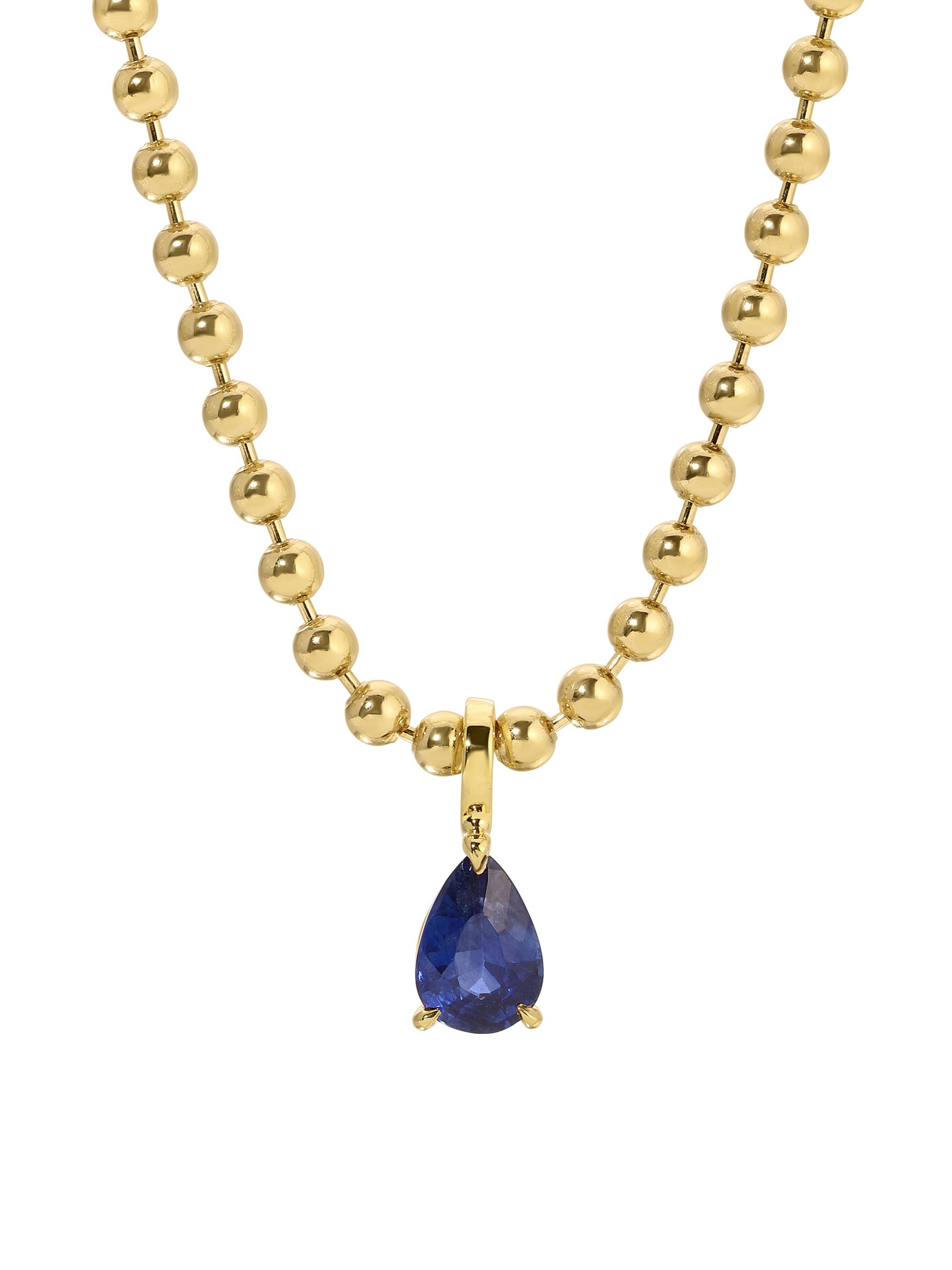 Anita Ko Women's 18K Yellow Gold & Blue Sapphire Pendant Necklace - Yellow Gold