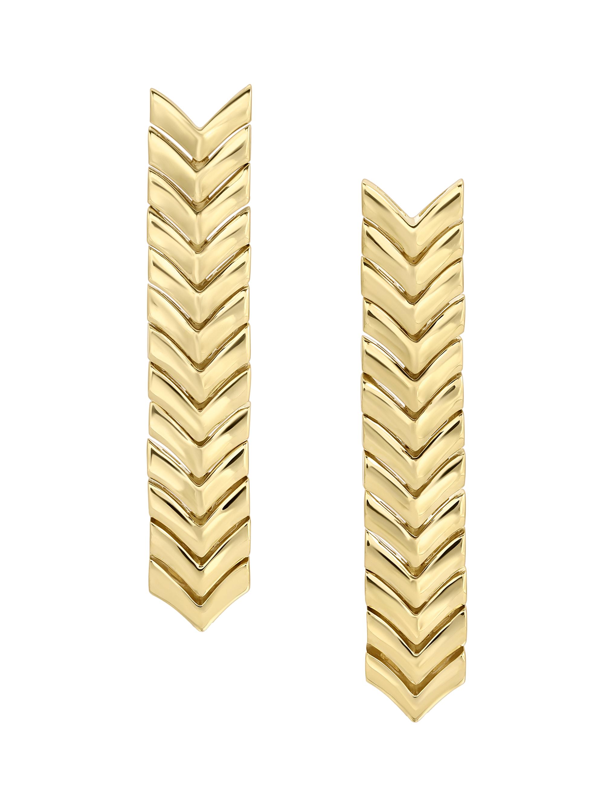 Anita Ko Women's Zipper 18K Yellow Gold Drop Earrings - Yellow Gold