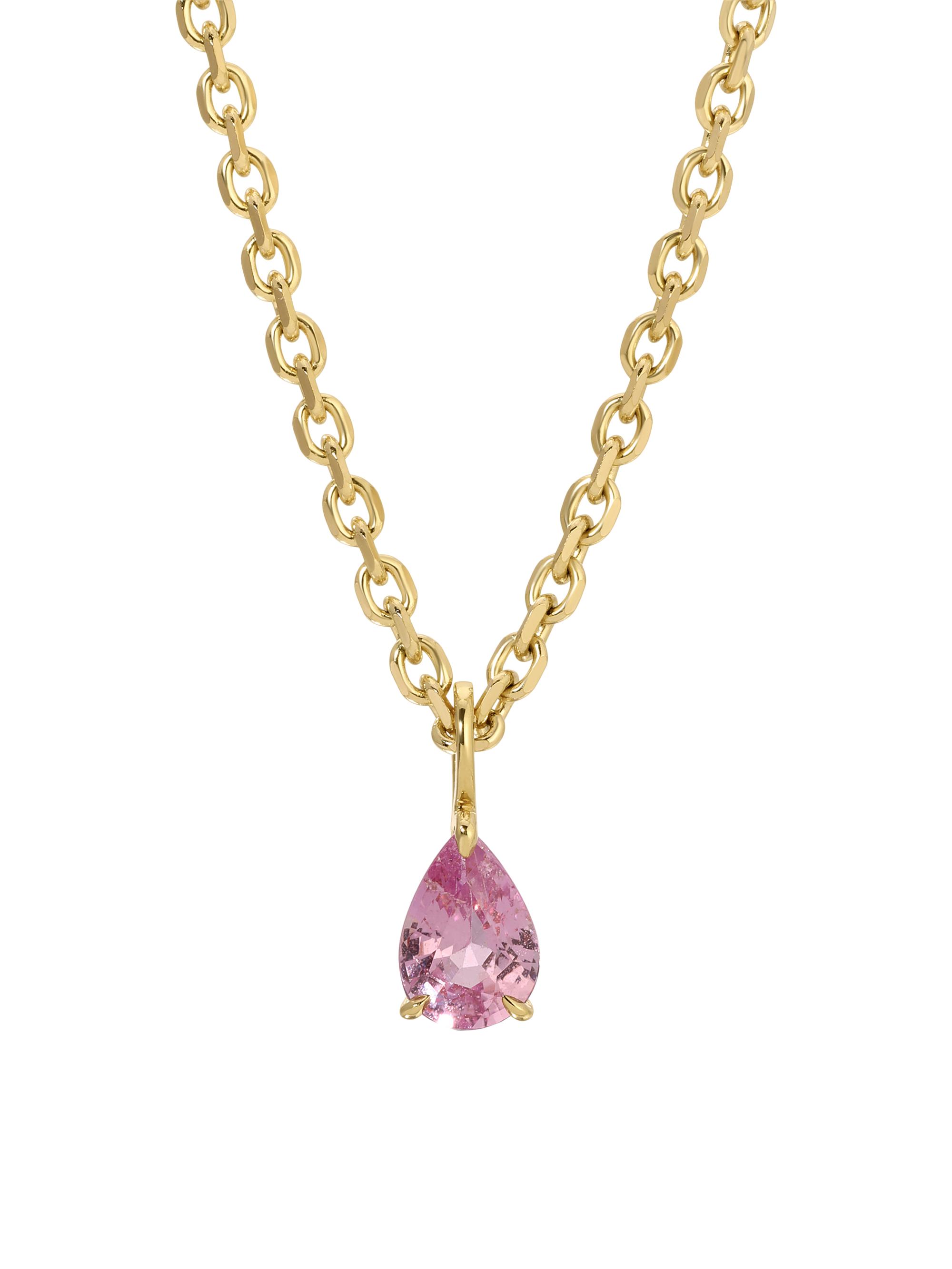 Anita Ko Women's 18K Yellow Gold & Pink Sapphire Pendant Necklace - Pink